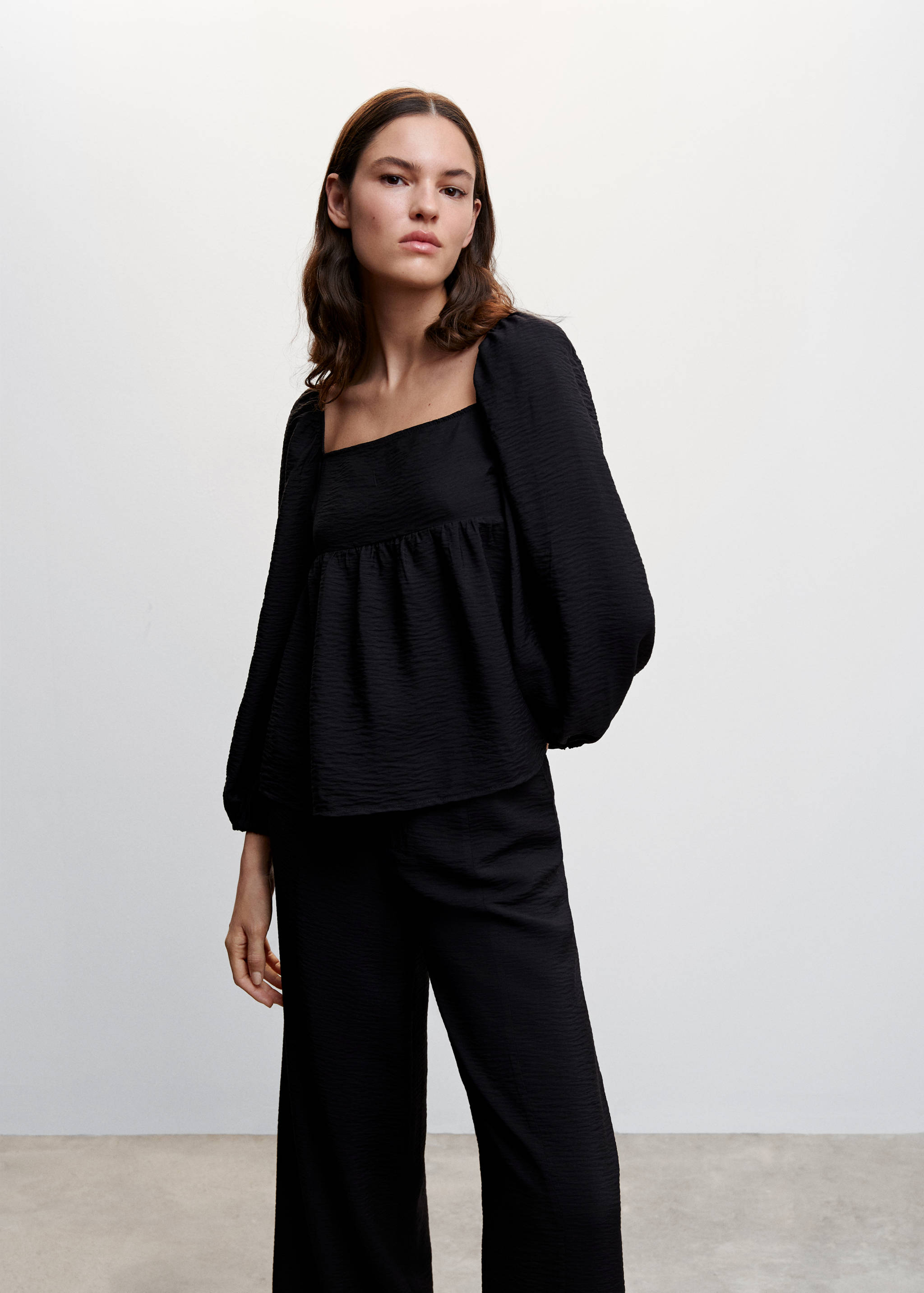 Blouse manches bouffantes - Plan moyen