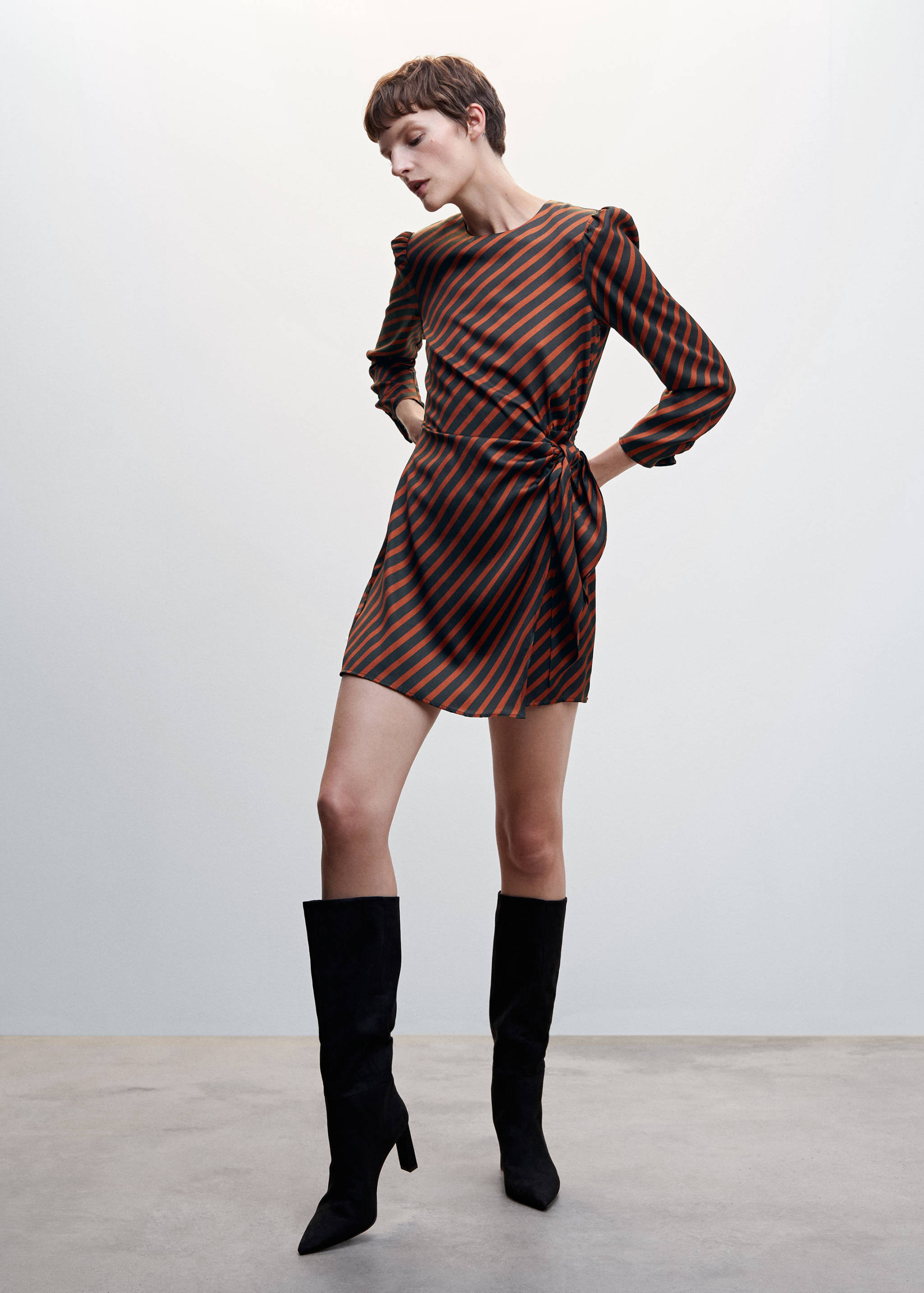 Knot striped dress - General plane