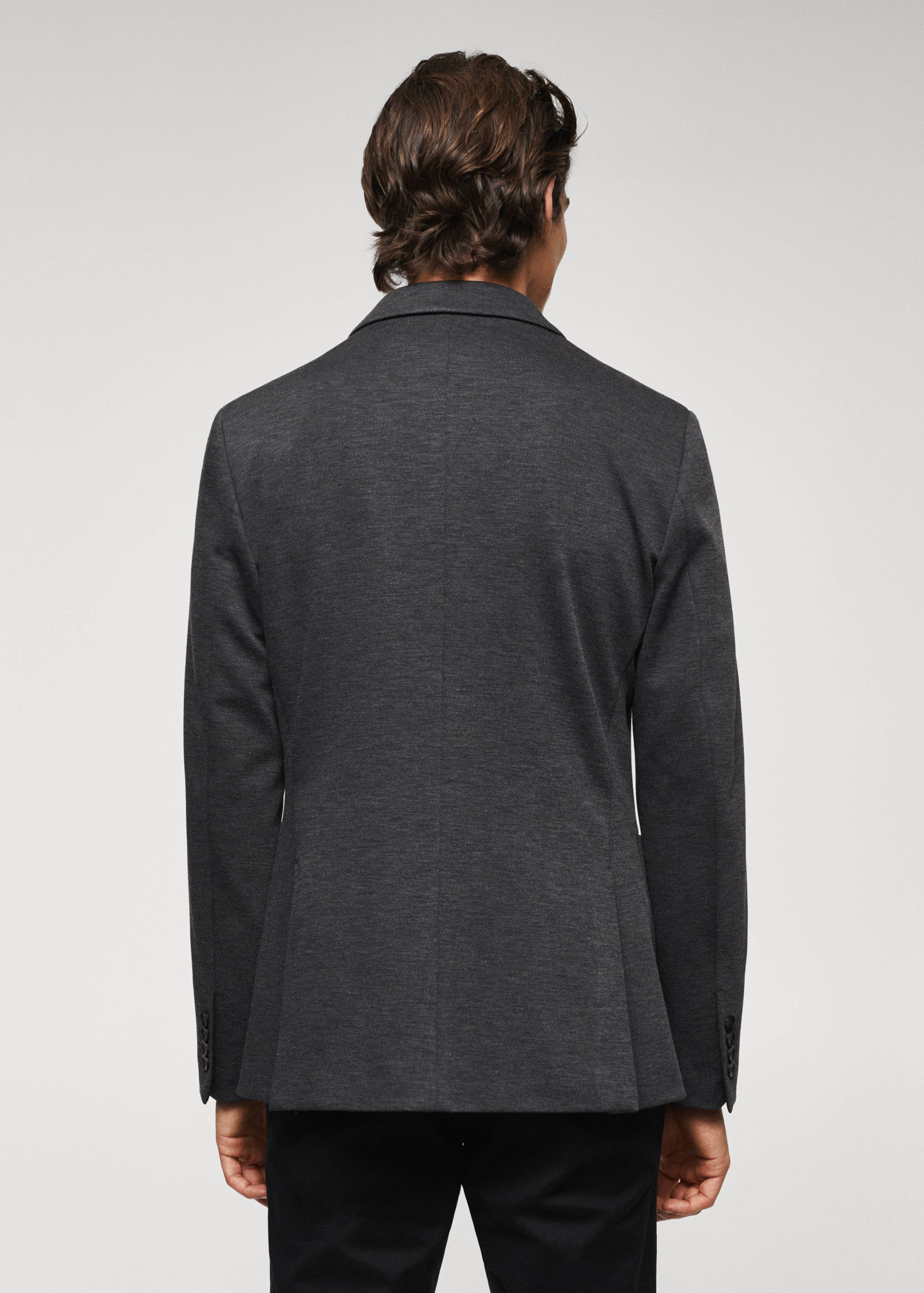 Doppelreihiger Slim Fit-Blazer - Rückseite des Artikels