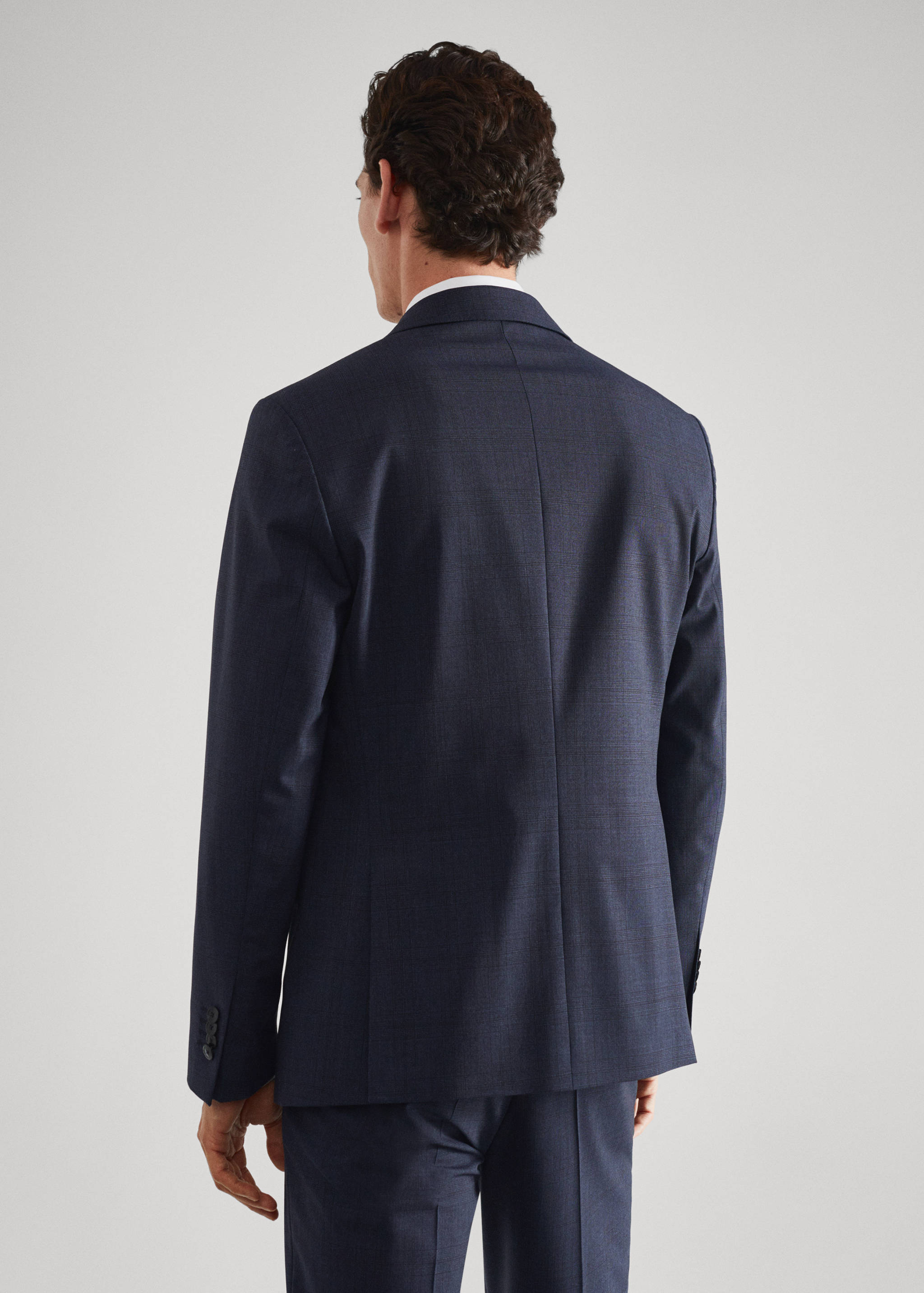 Slim-fit wool suit jacket - Reverse of the article