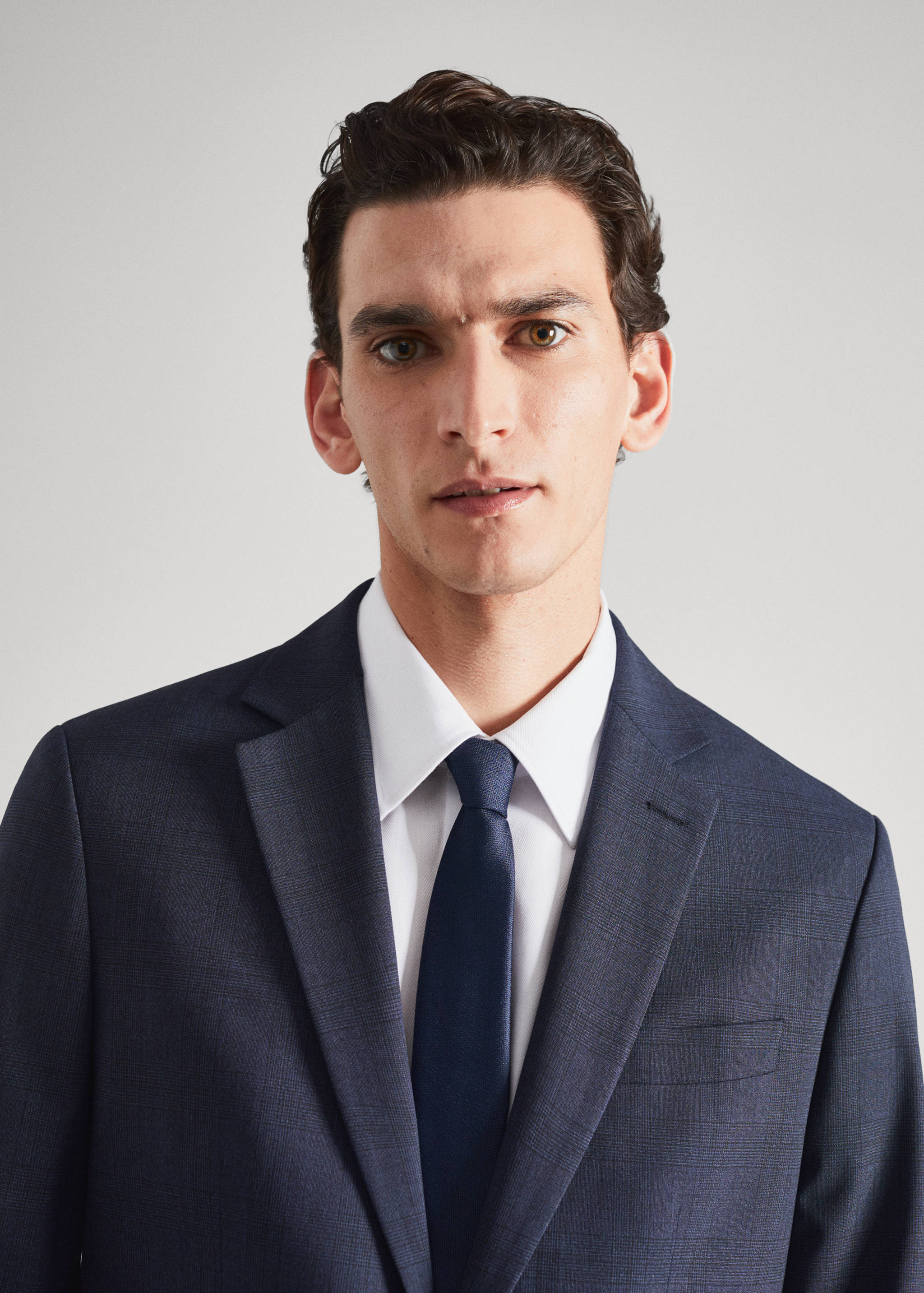 Slim-fit wool suit jacket - Details of the article 1
