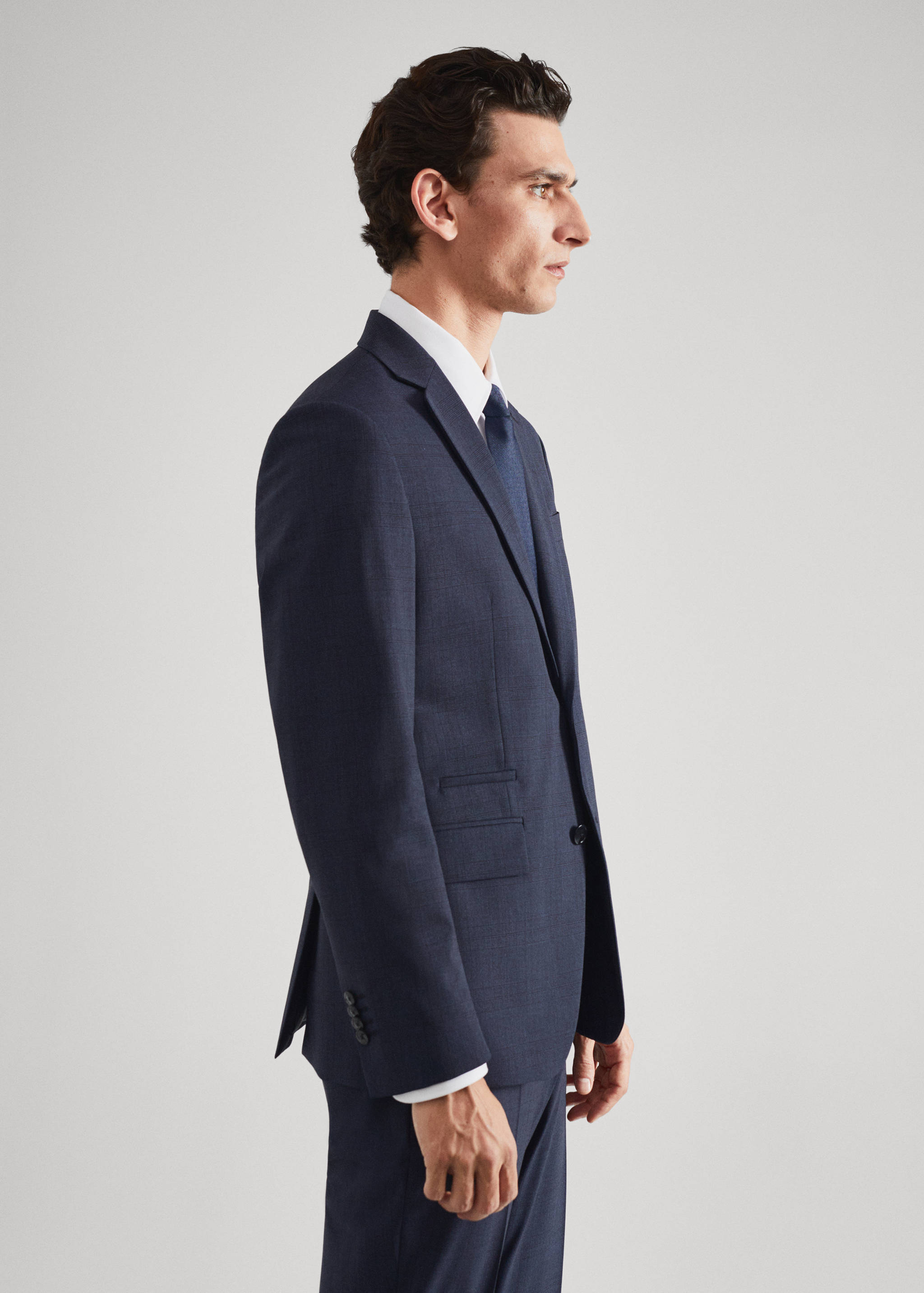 Slim-fit wool suit jacket - Details of the article 6