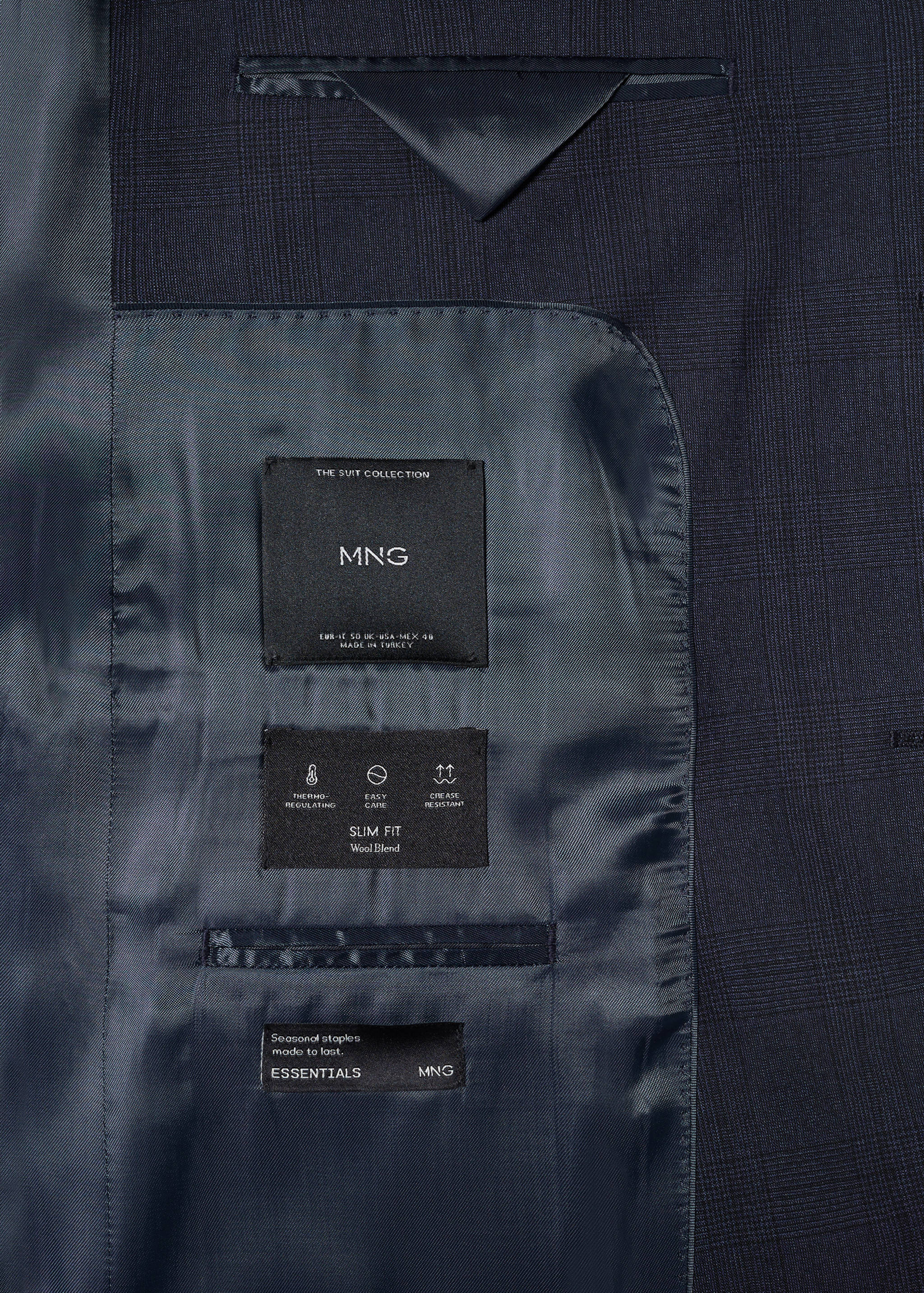 Slim-fit wool suit jacket - Details of the article 8
