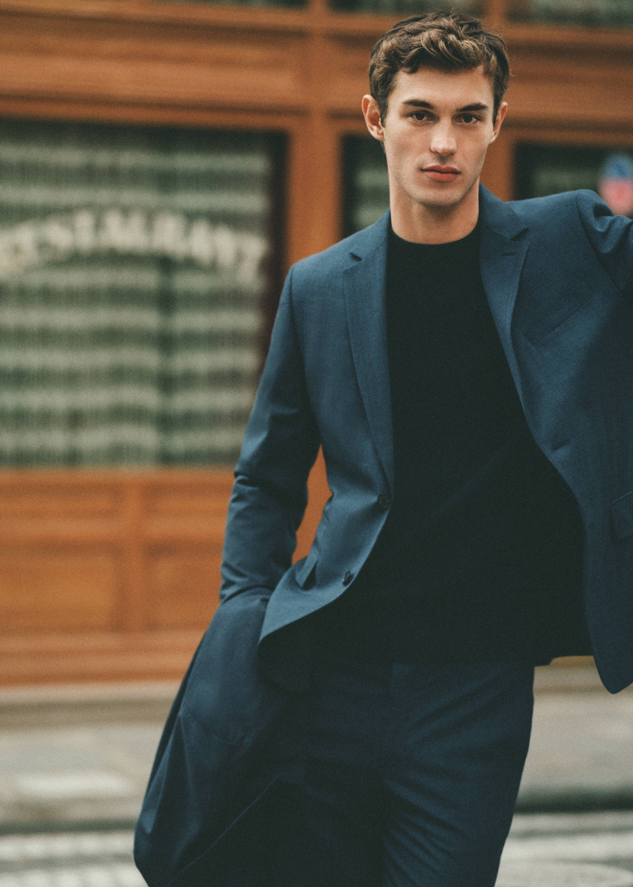 Slim-fit wool suit jacket - Details of the article 3
