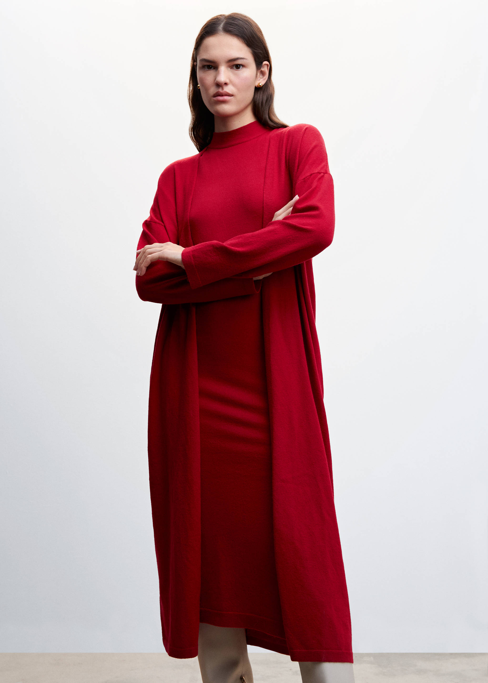 Long knit cardigan - Medium plane