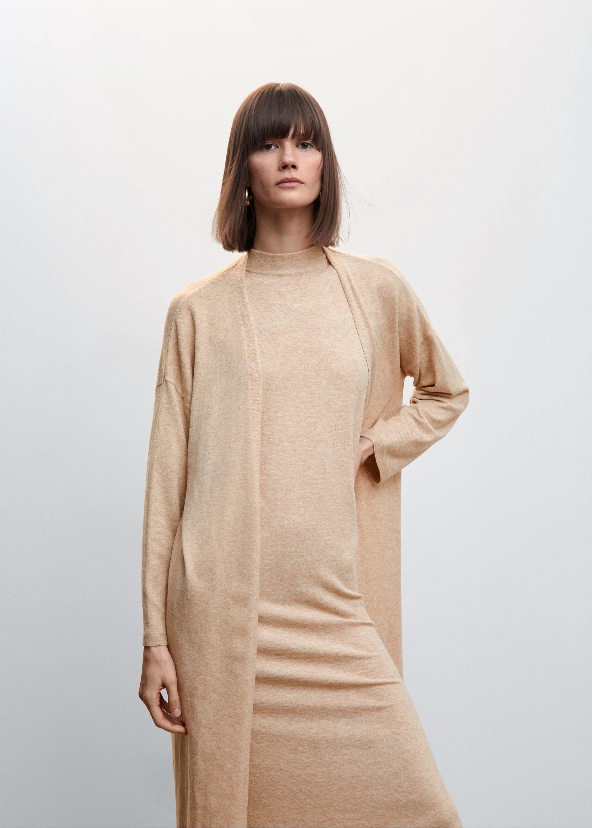Cardigan long maille - Plan moyen
