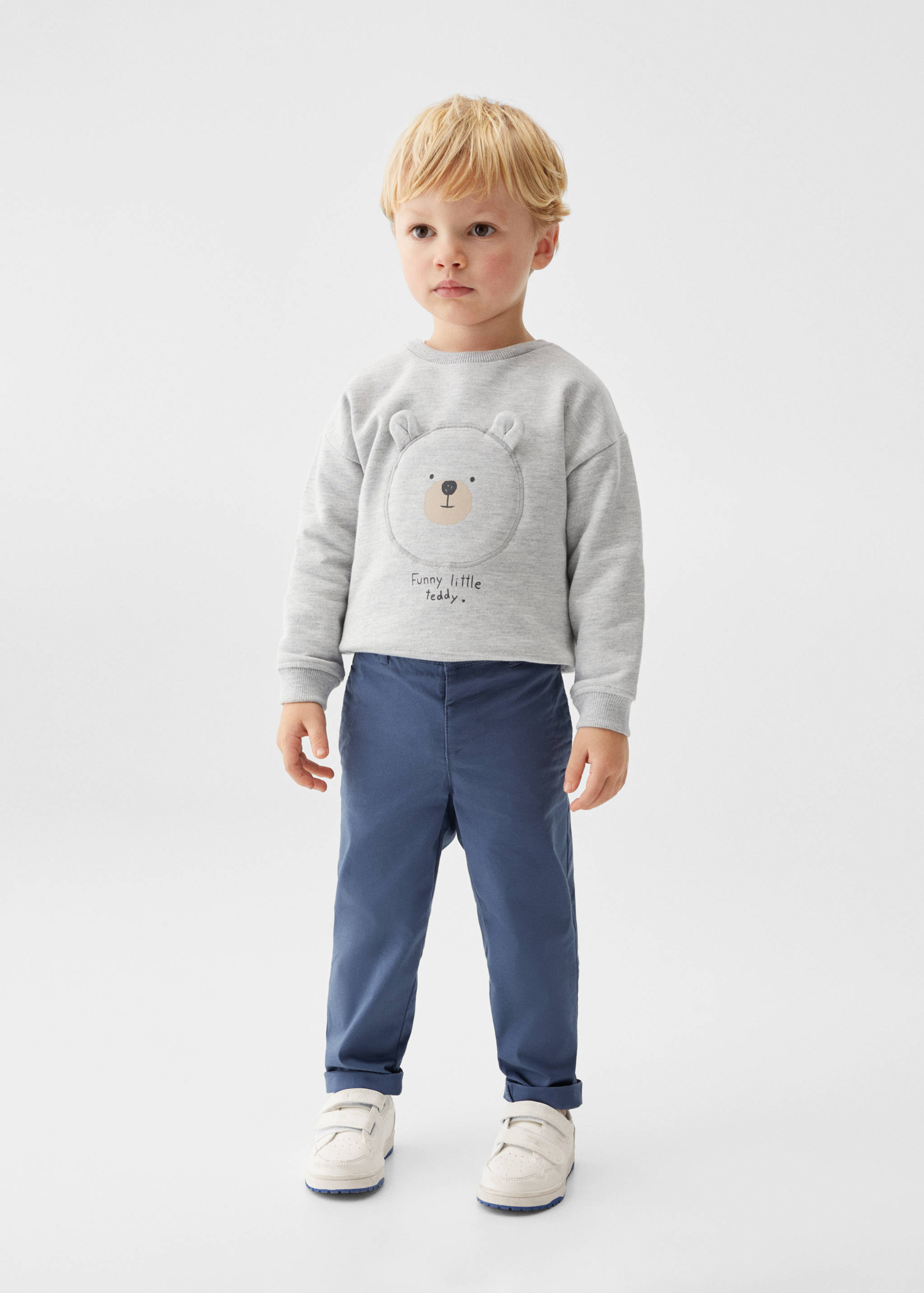 Sweatshirt de urso com relevo - Plano geral