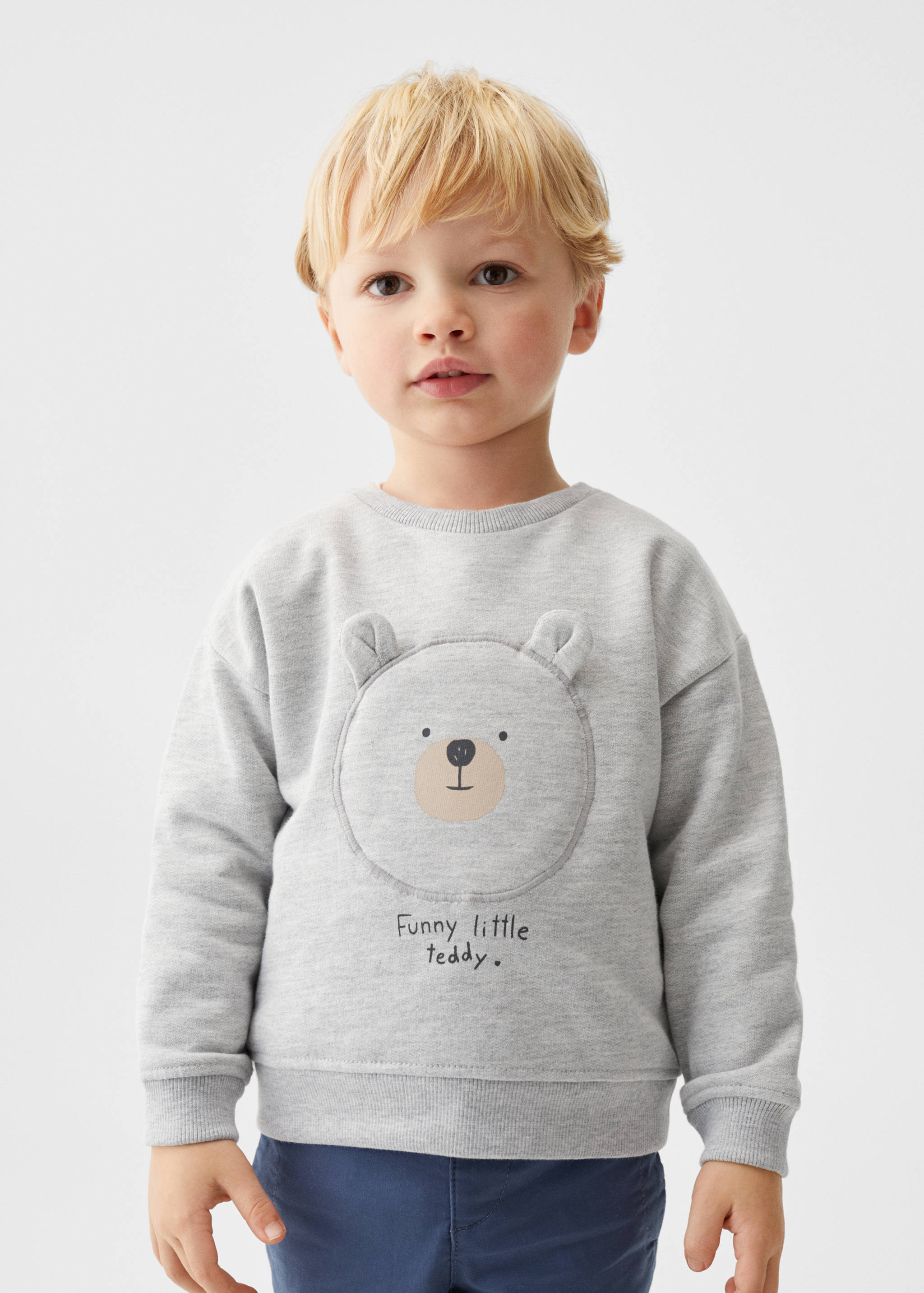 Sweatshirt de urso com relevo - Plano médio