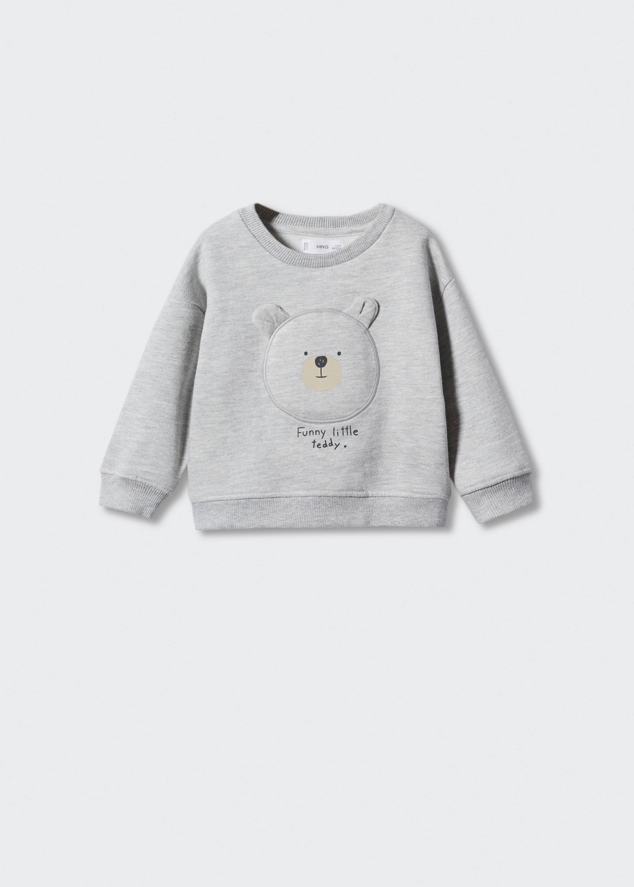 Sweatshirt de urso com relevo - Artigo sem modelo