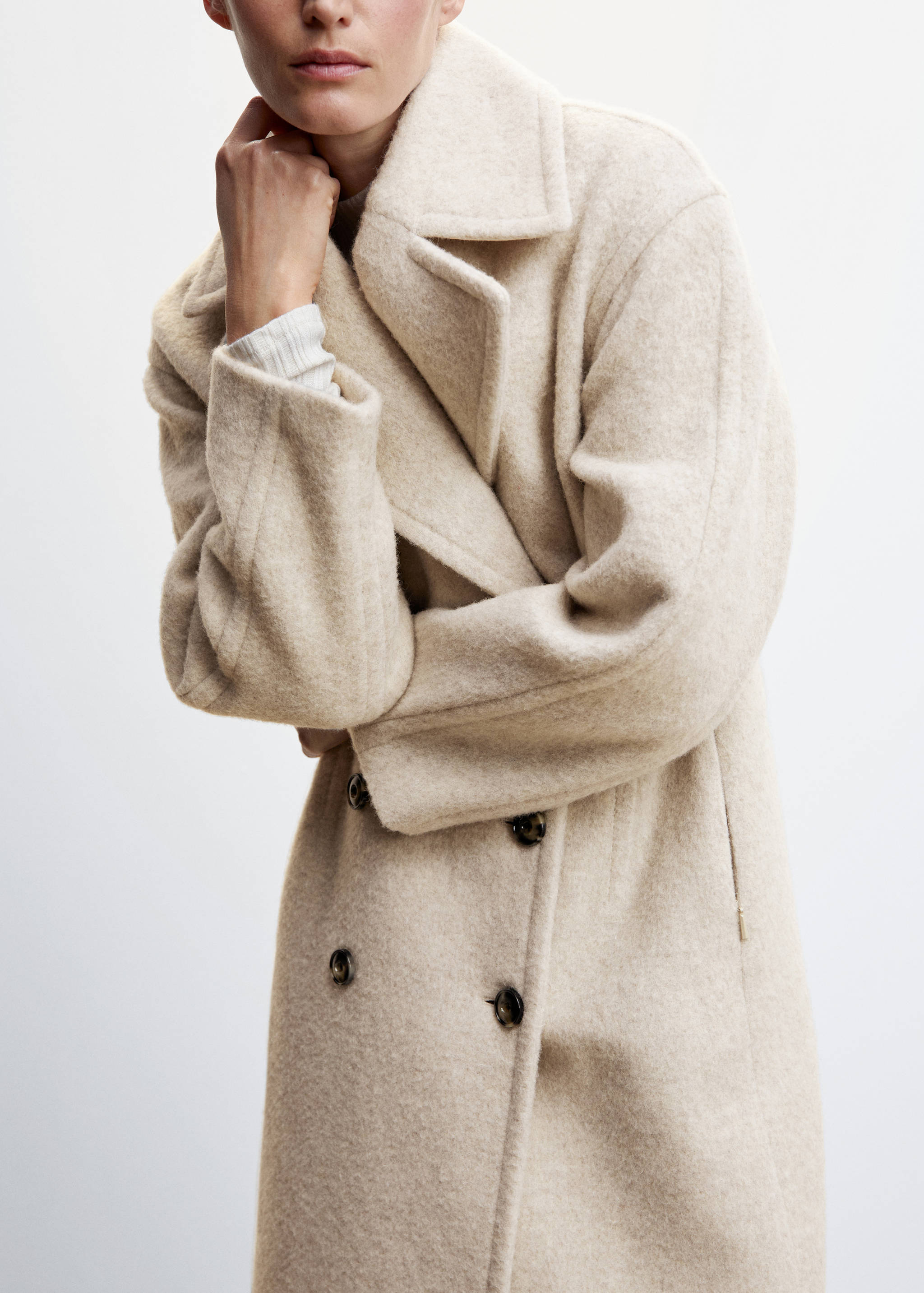 Double-breasted wool coat - Details of the article 6
