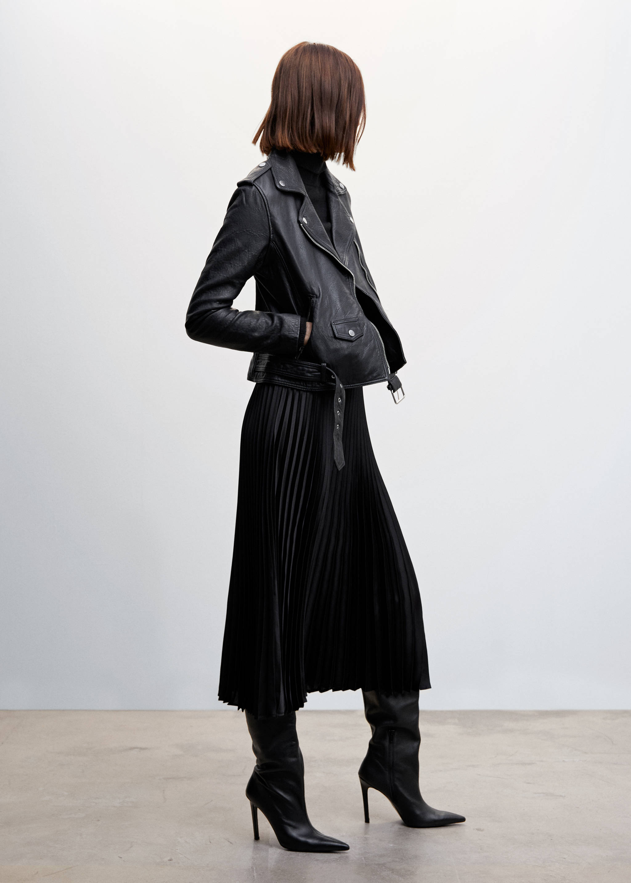 Satin pleated skirt - Details of the article 6