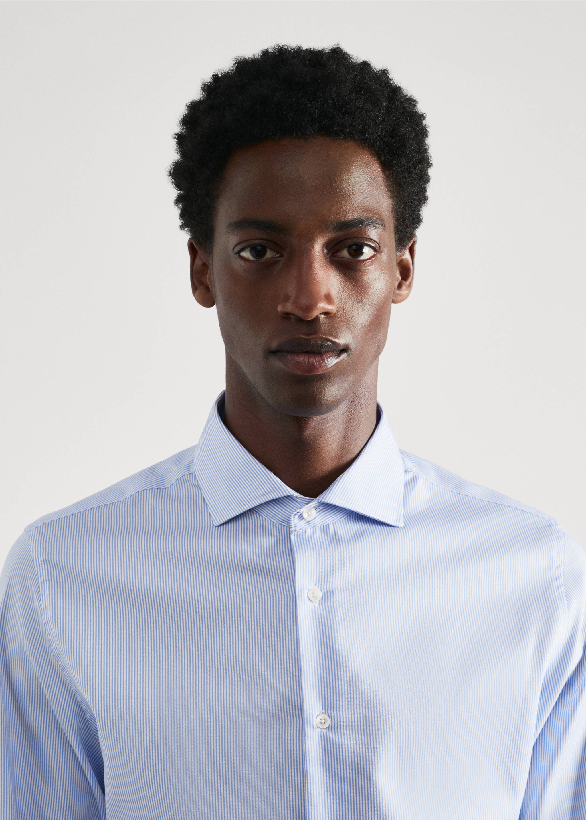 Slim fit thousand striped suit shirt - Details of the article 1