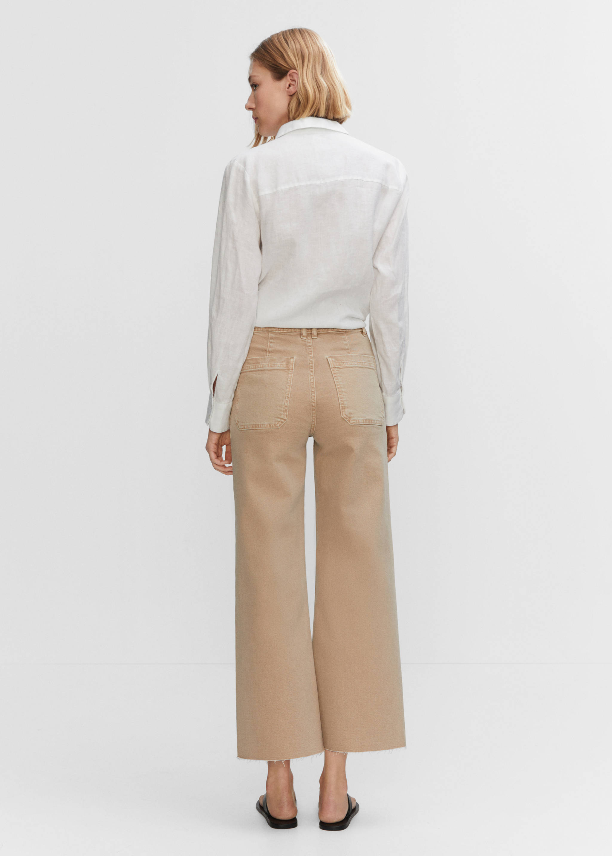 Jeans culotte high waist - Reverse of the article