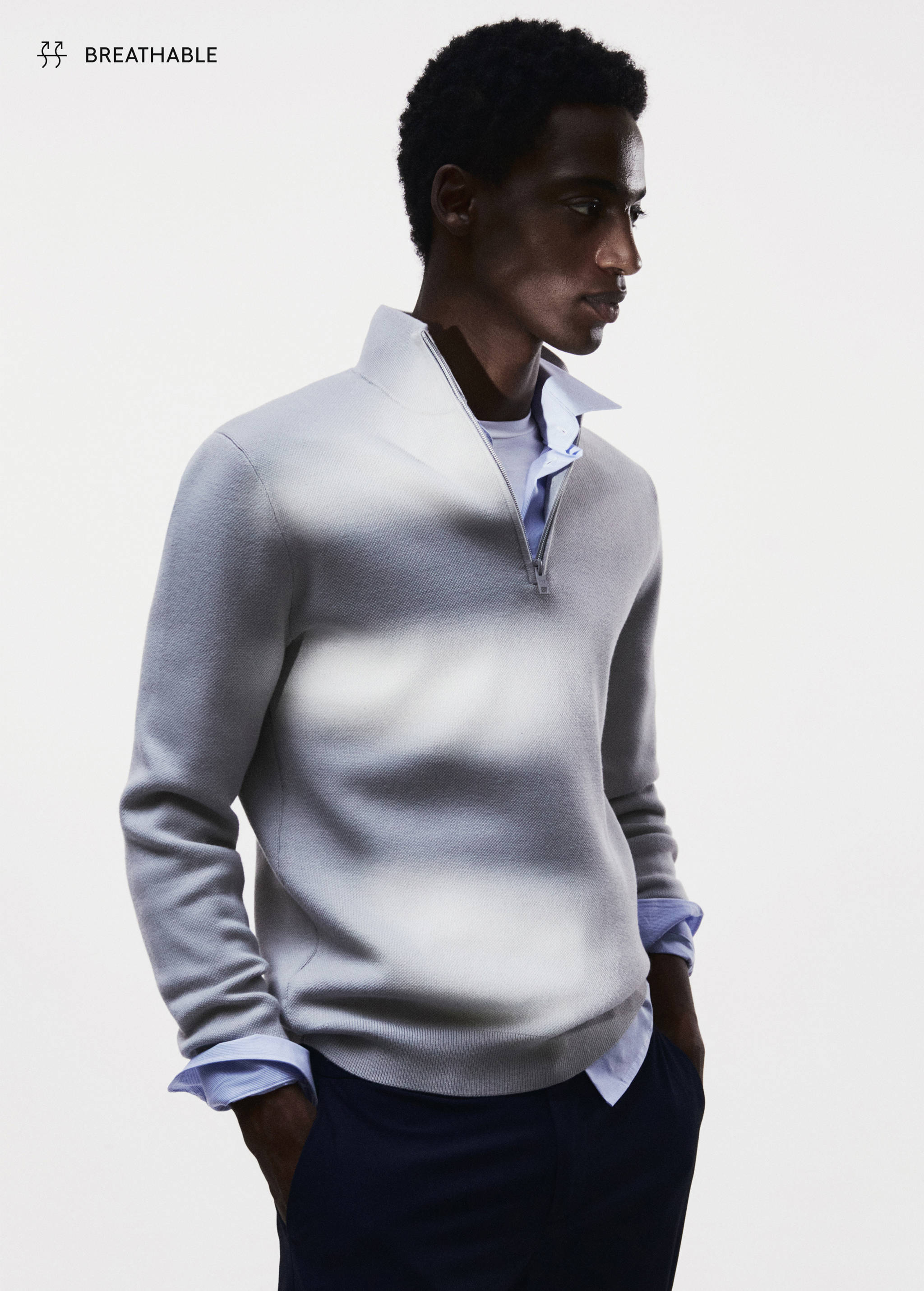 Pull-over respirant col zippé - Détail de l'article 5