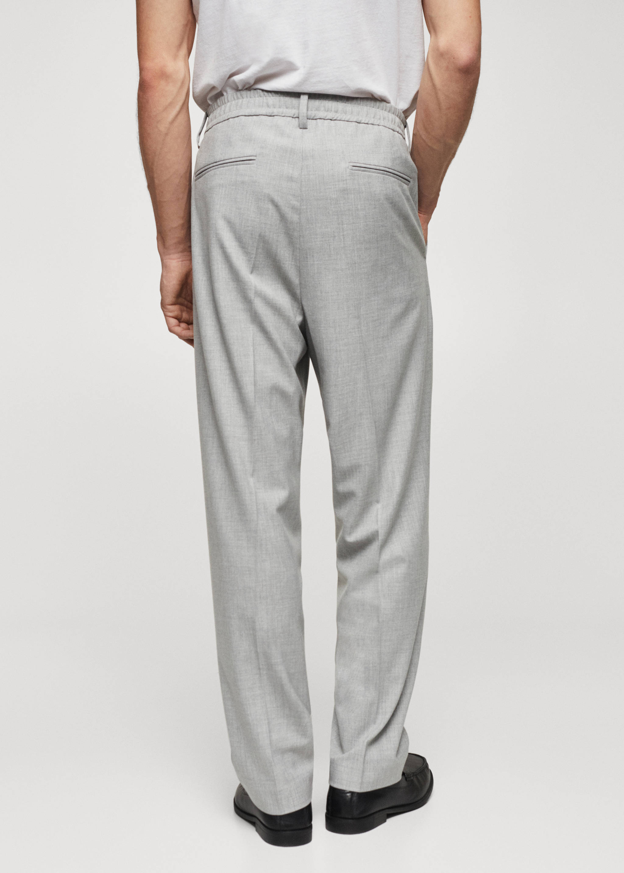 Tapered-fit cotton trousers - Reverse of the article