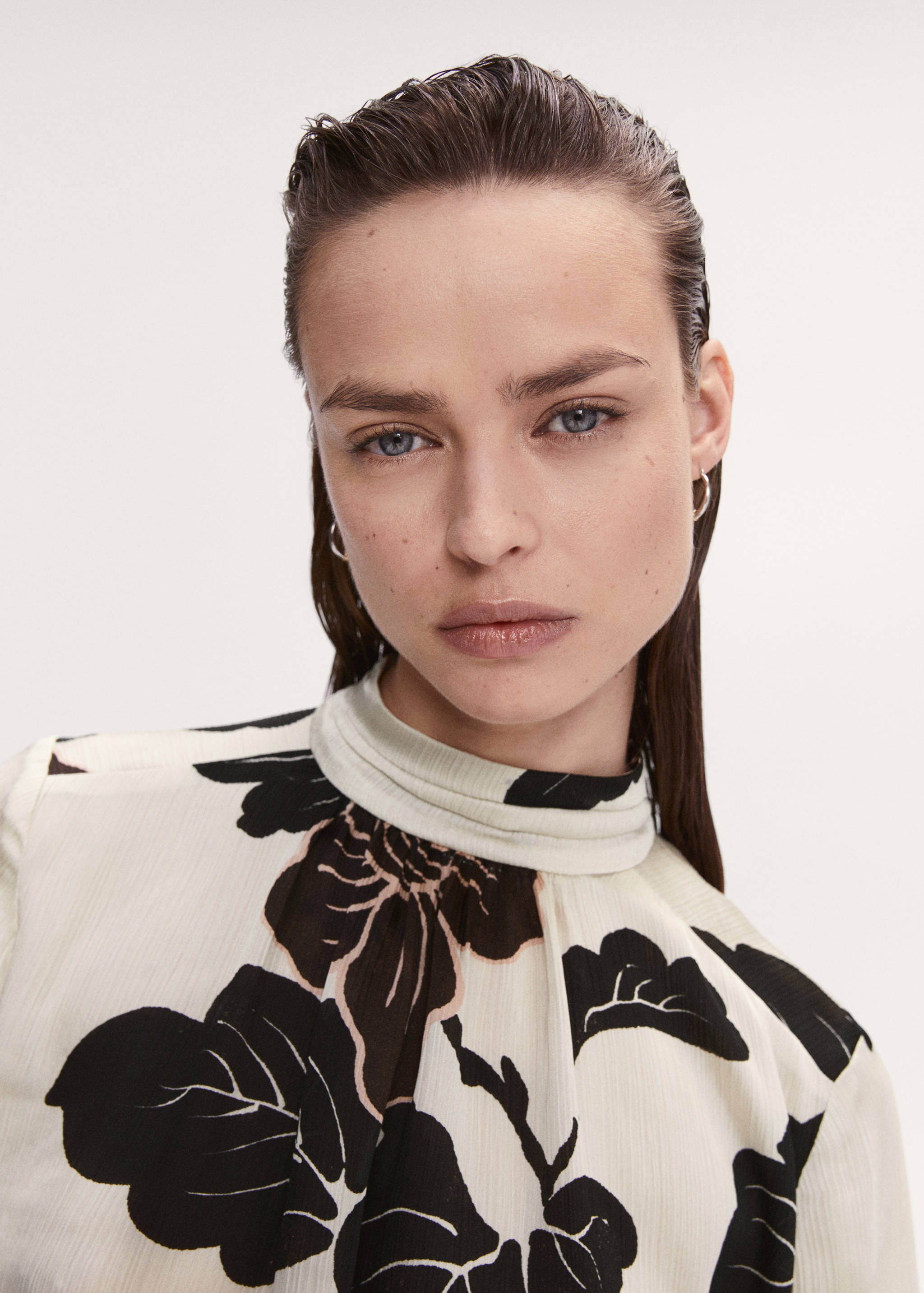 Printed chiffon blouse - Details of the article 1