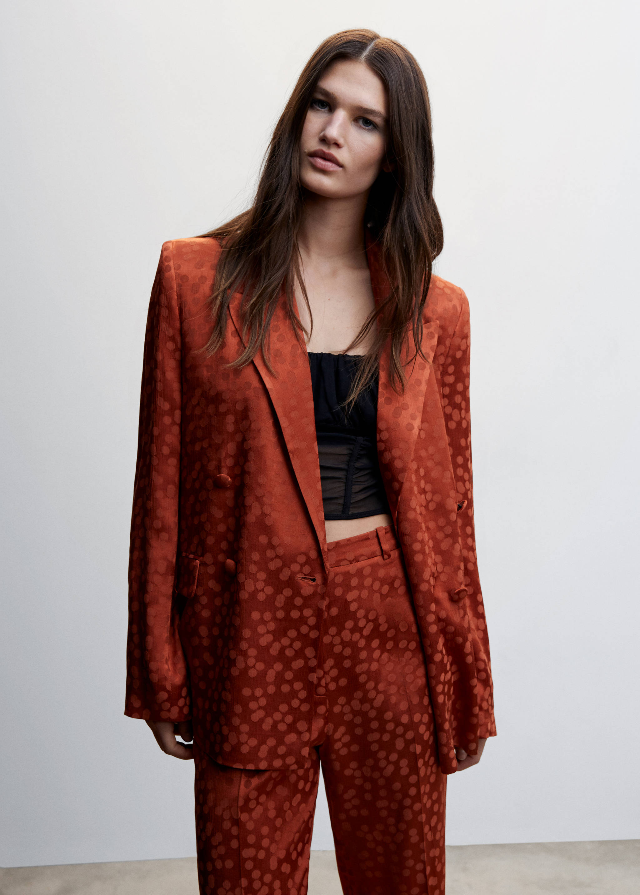 Satin trousers with polka dots - Details of the article 1