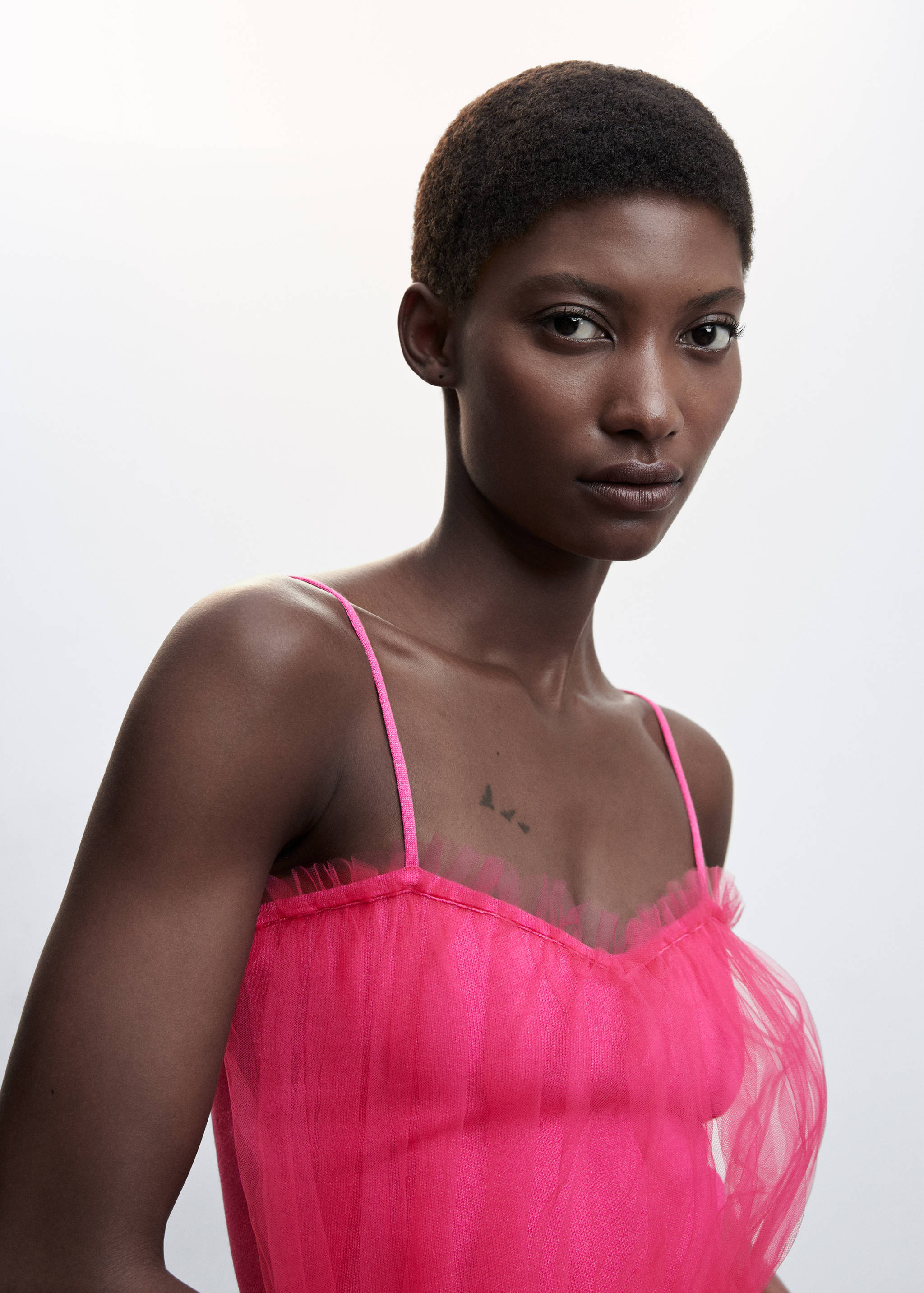 Chiffon-Top mit Herz-Dekolleté - Detail des Artikels 1