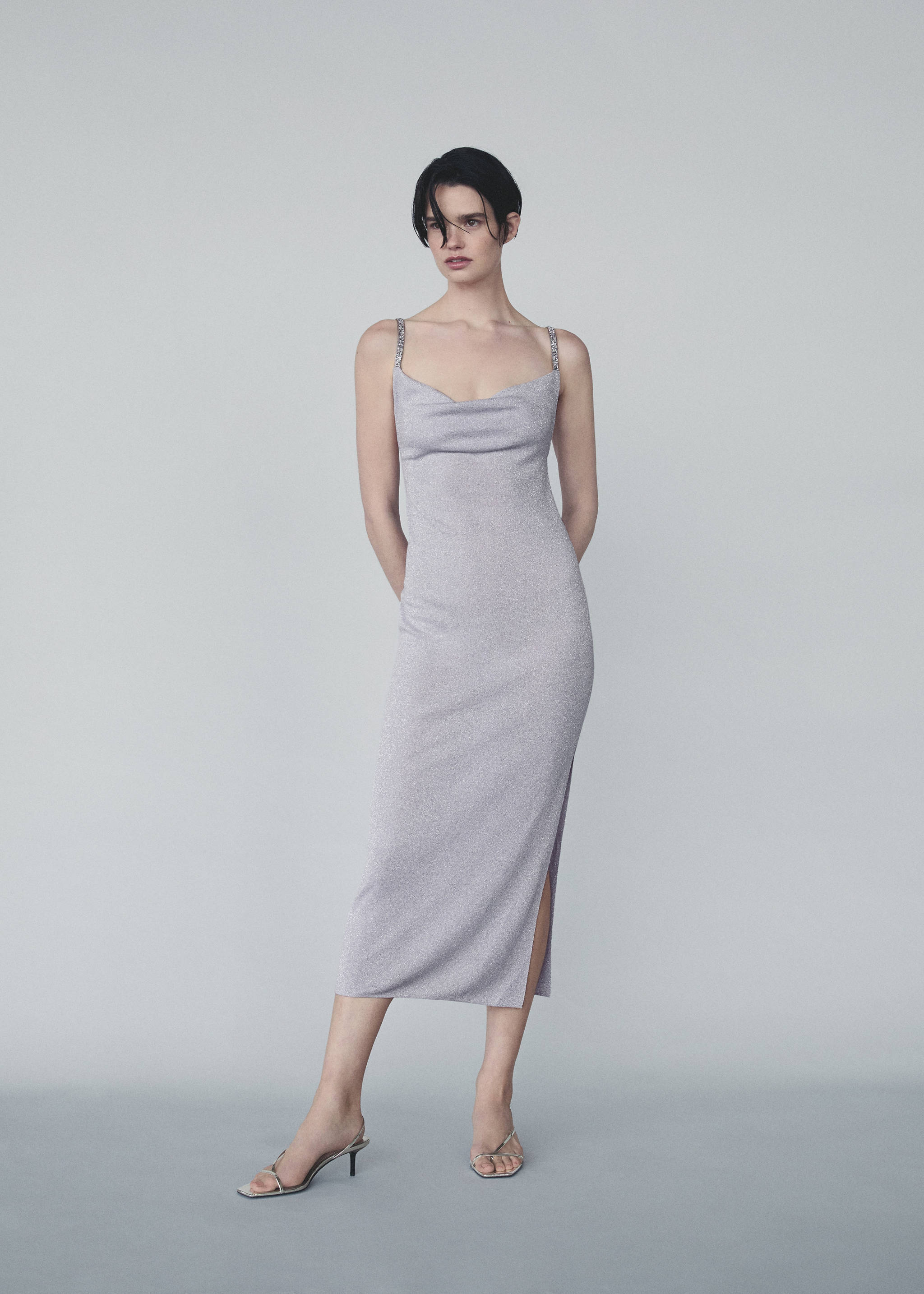 Lurex rhinestone dress - Details of the article 6