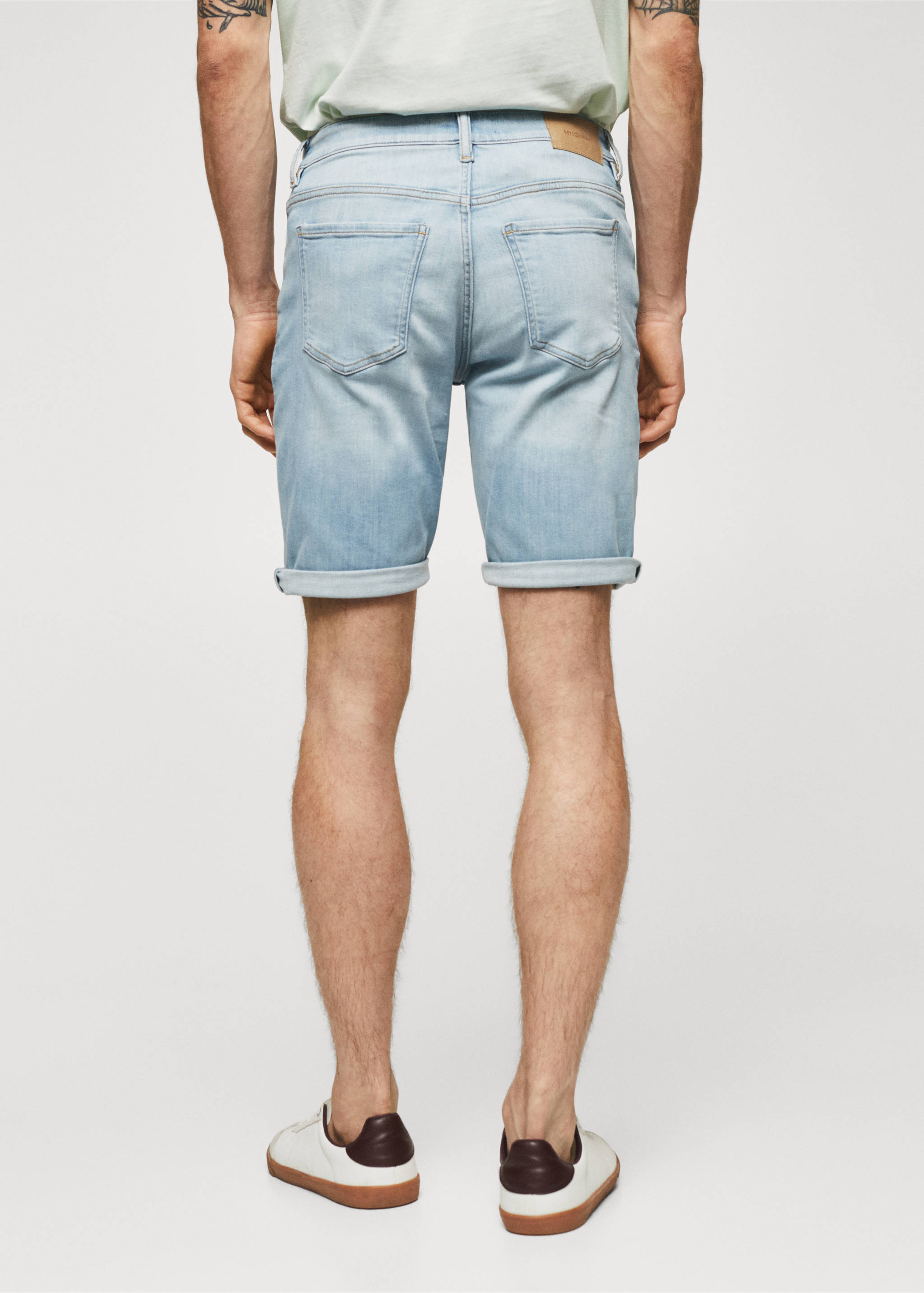 Slim Fit-Jeans-Bermudashorts - Rückseite des Artikels