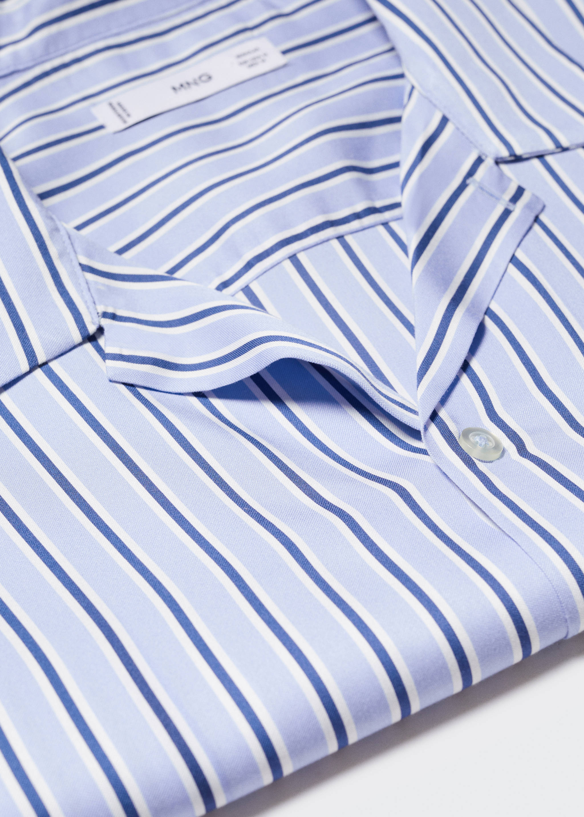 Regular-fit striped bowling shirt - Details of the article 8
