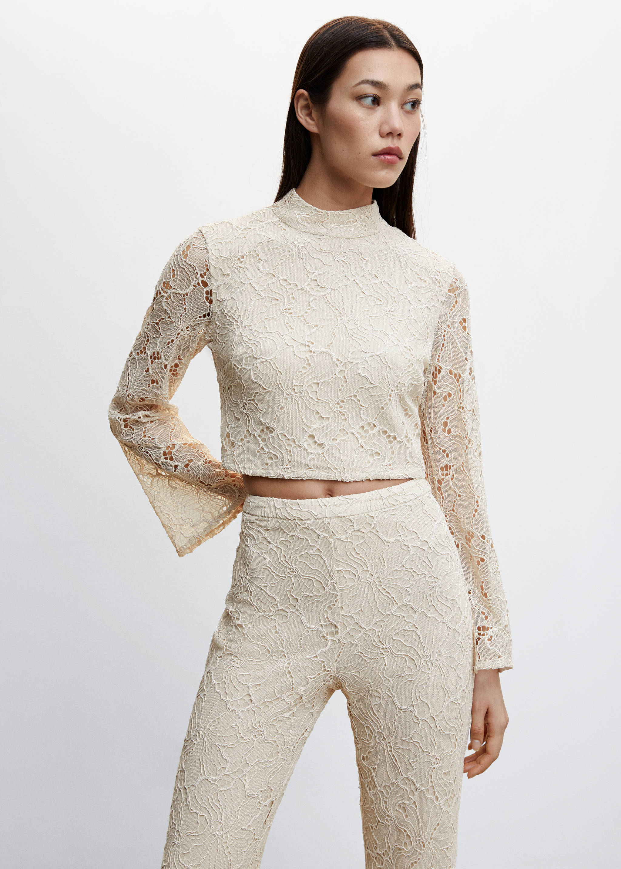 Lace flare trousers - Medium plane