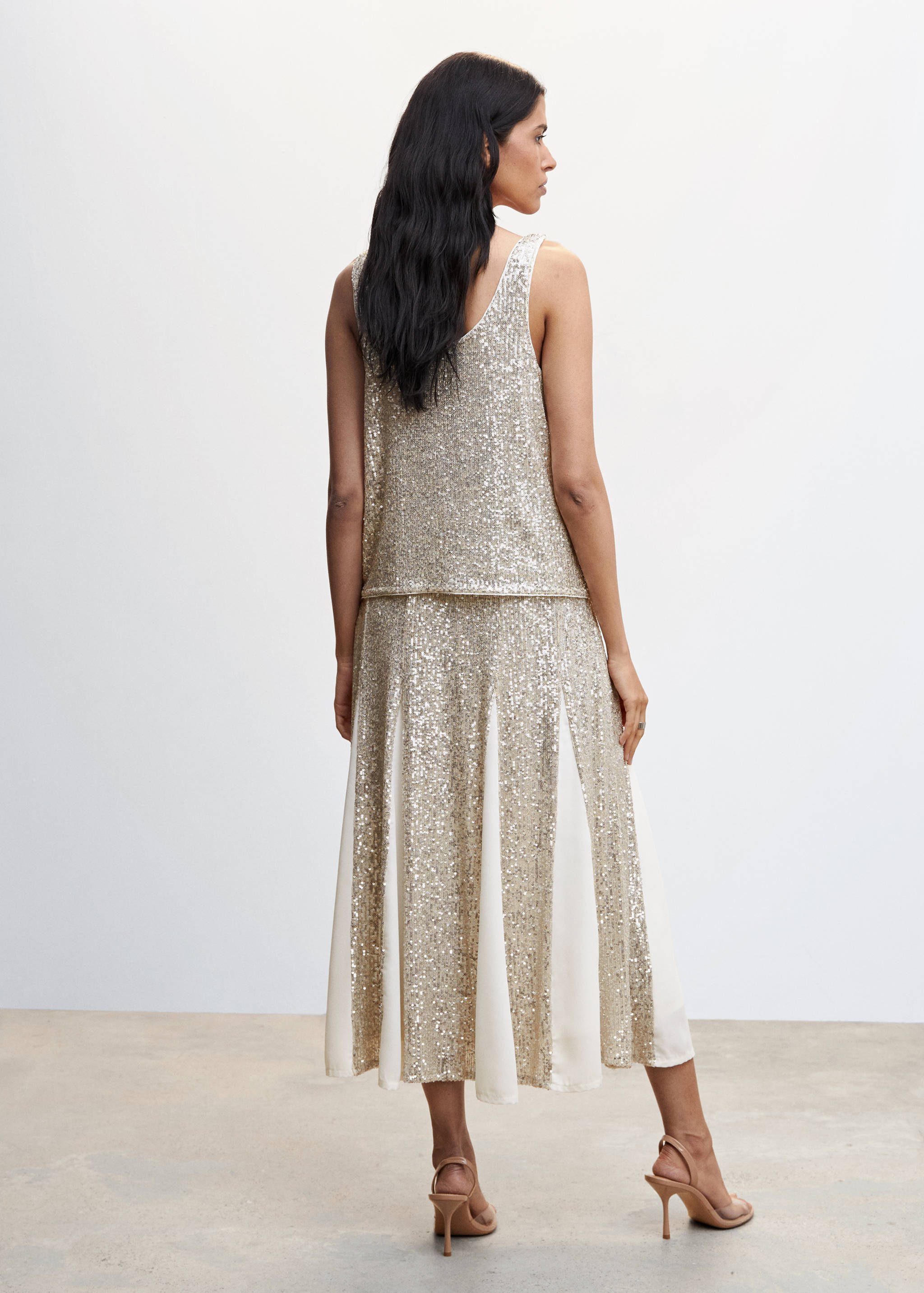 Paillettenbesetztes Trägertop - Rückseite des Artikels