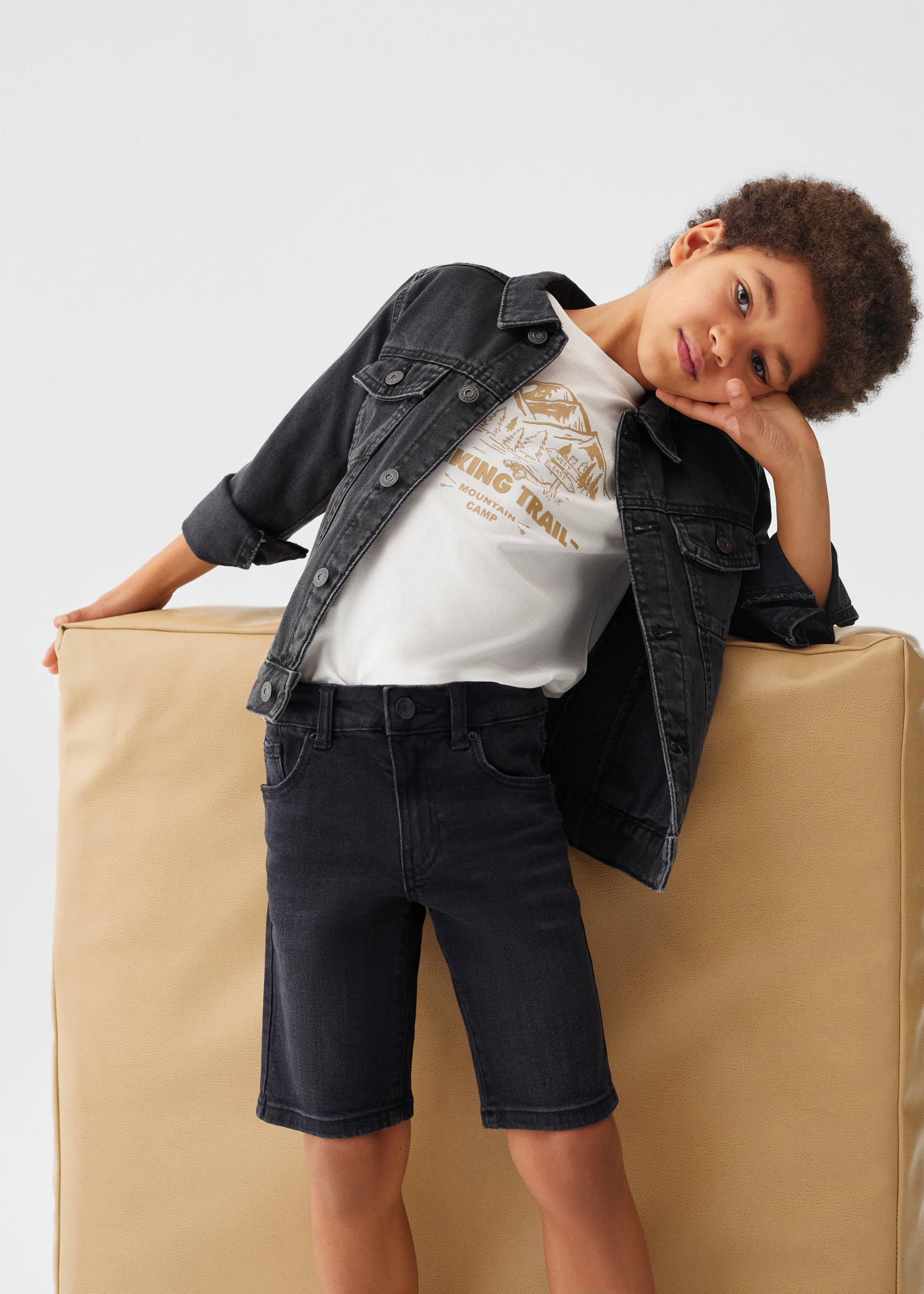 Cotton denim shorts - Details of the article 2