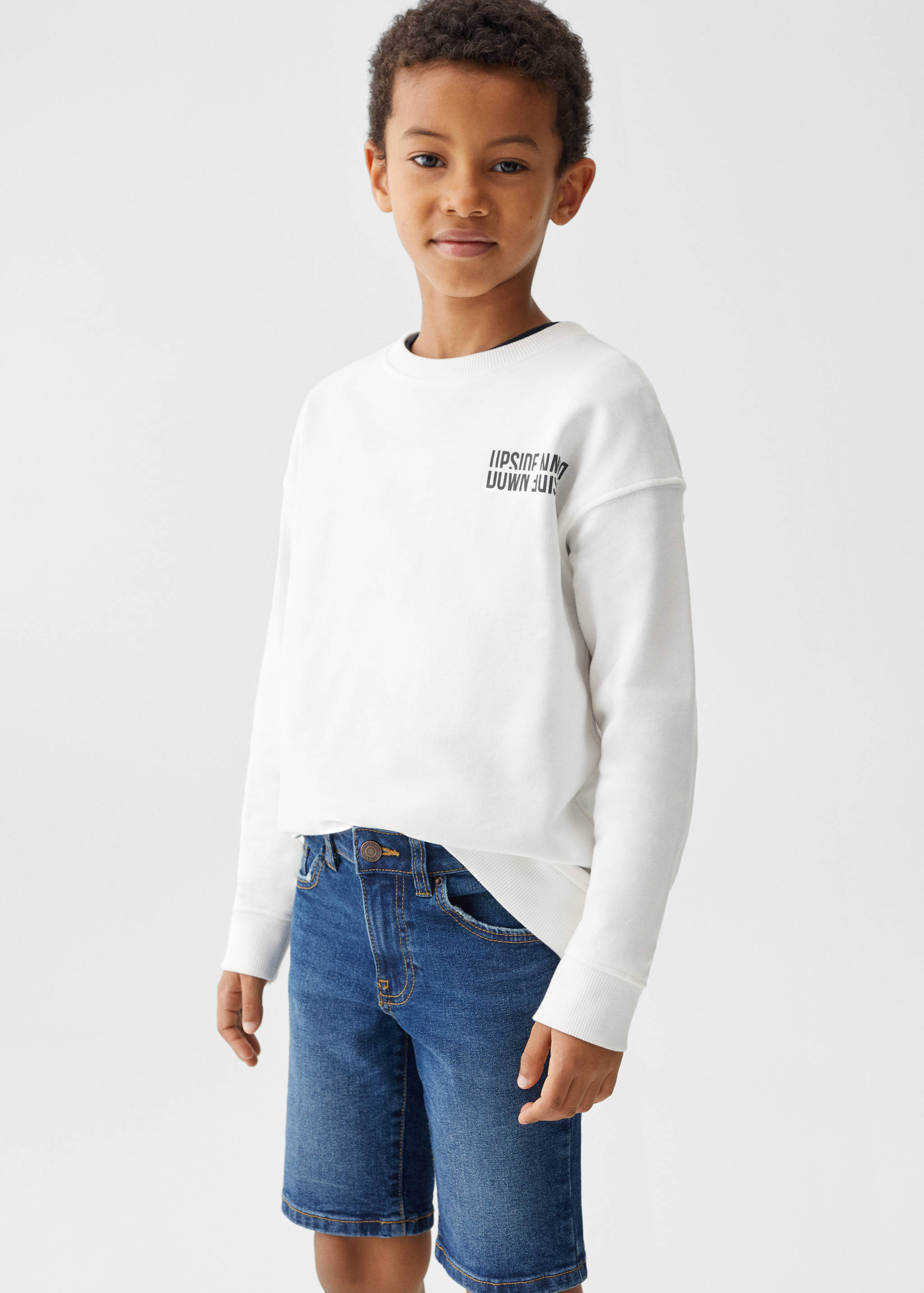 Cotton denim shorts - Medium plane