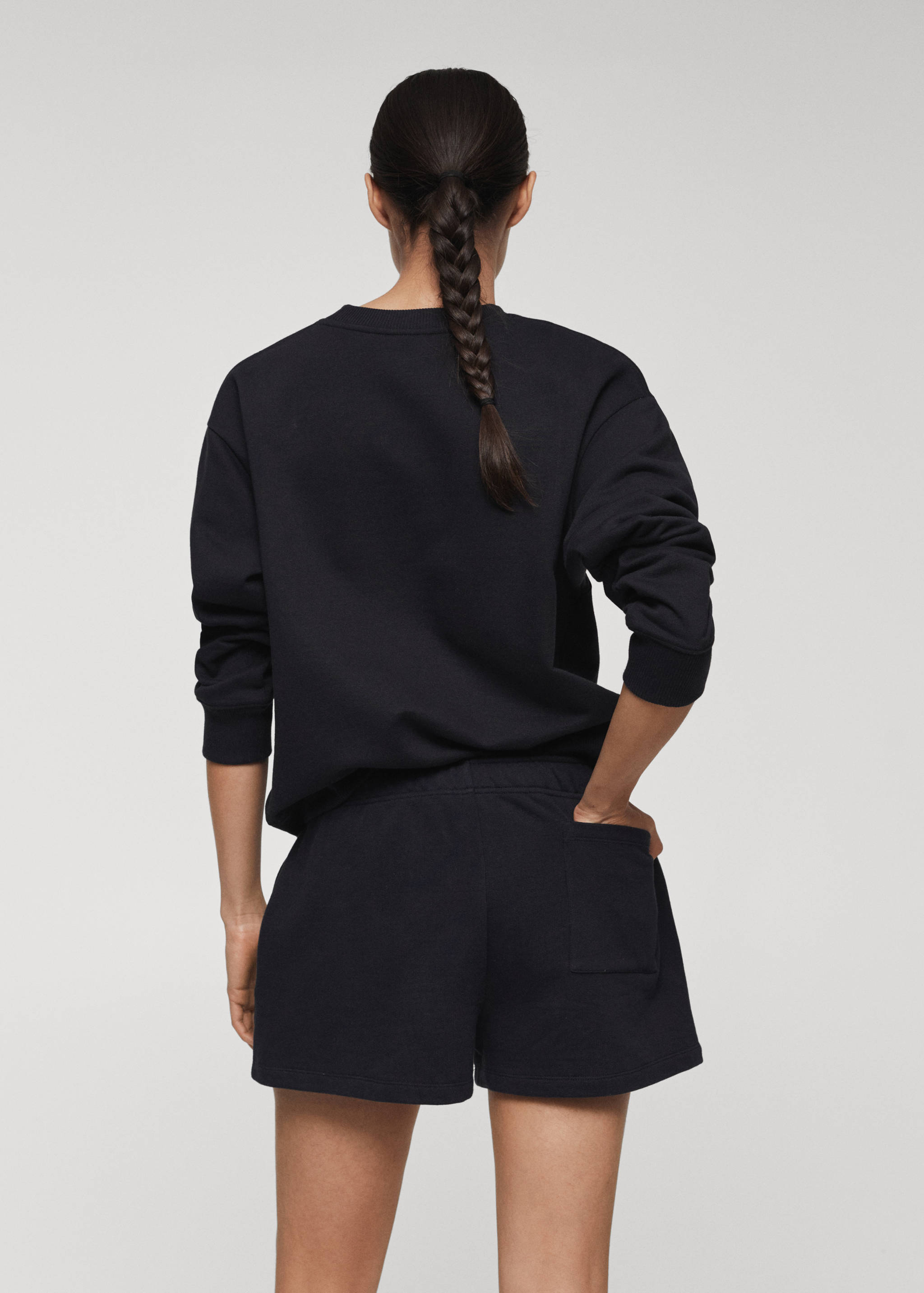 Knitted shorts with logo - Reverse of the article