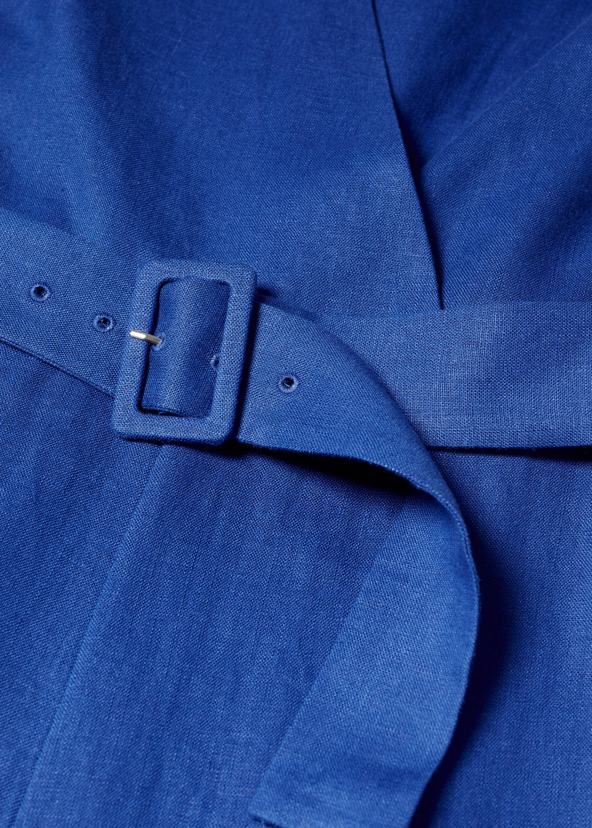 Ολόσωμη φόρμα λινή κρουαζέ ζώνη - Λεπτομέρεια του προϊόντος 8