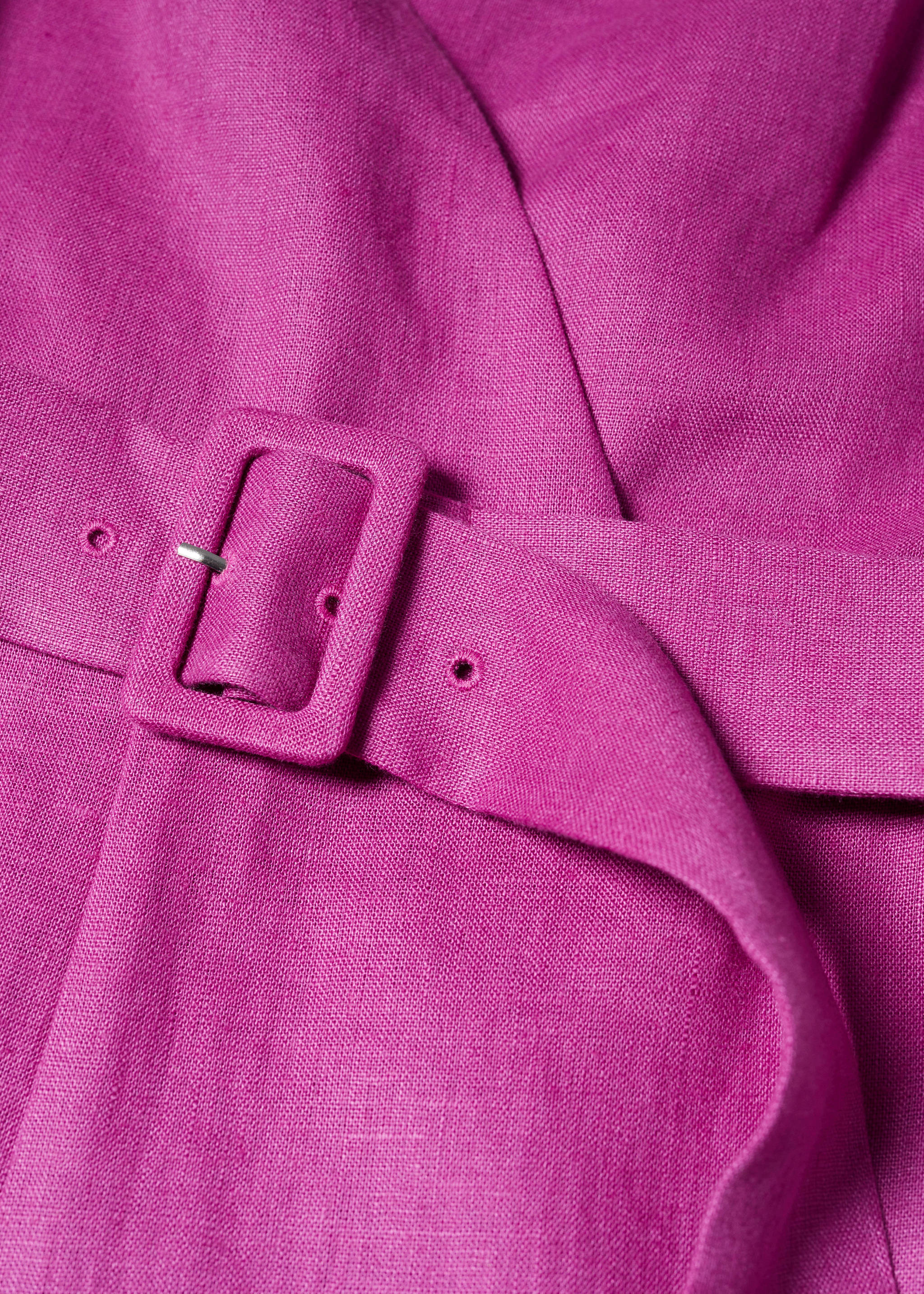 Ολόσωμη φόρμα λινή κρουαζέ ζώνη - Λεπτομέρεια του προϊόντος 8