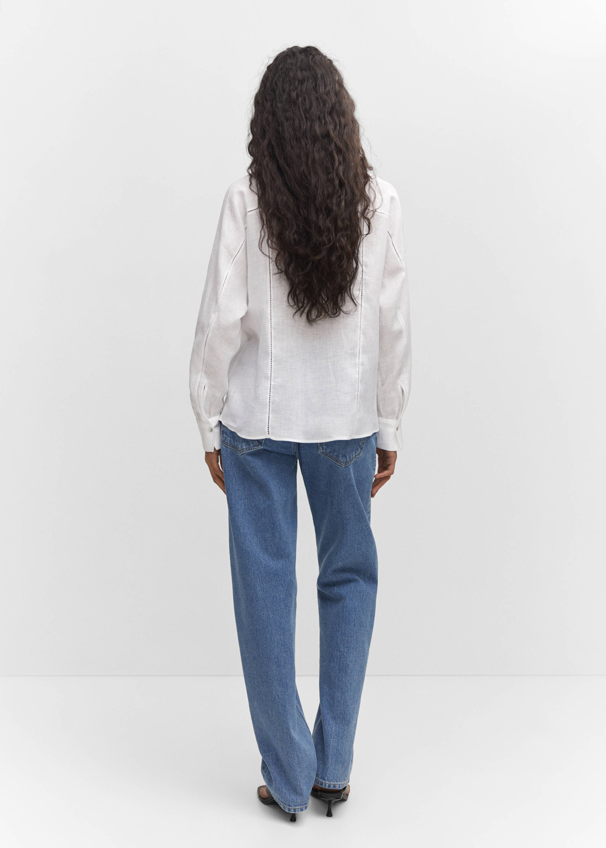 100% linen blouse - Reverse of the article