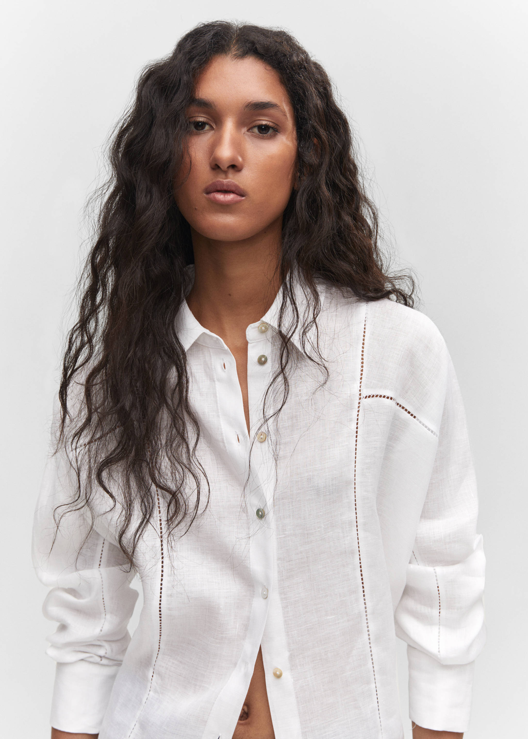 100% linen blouse - Details of the article 1