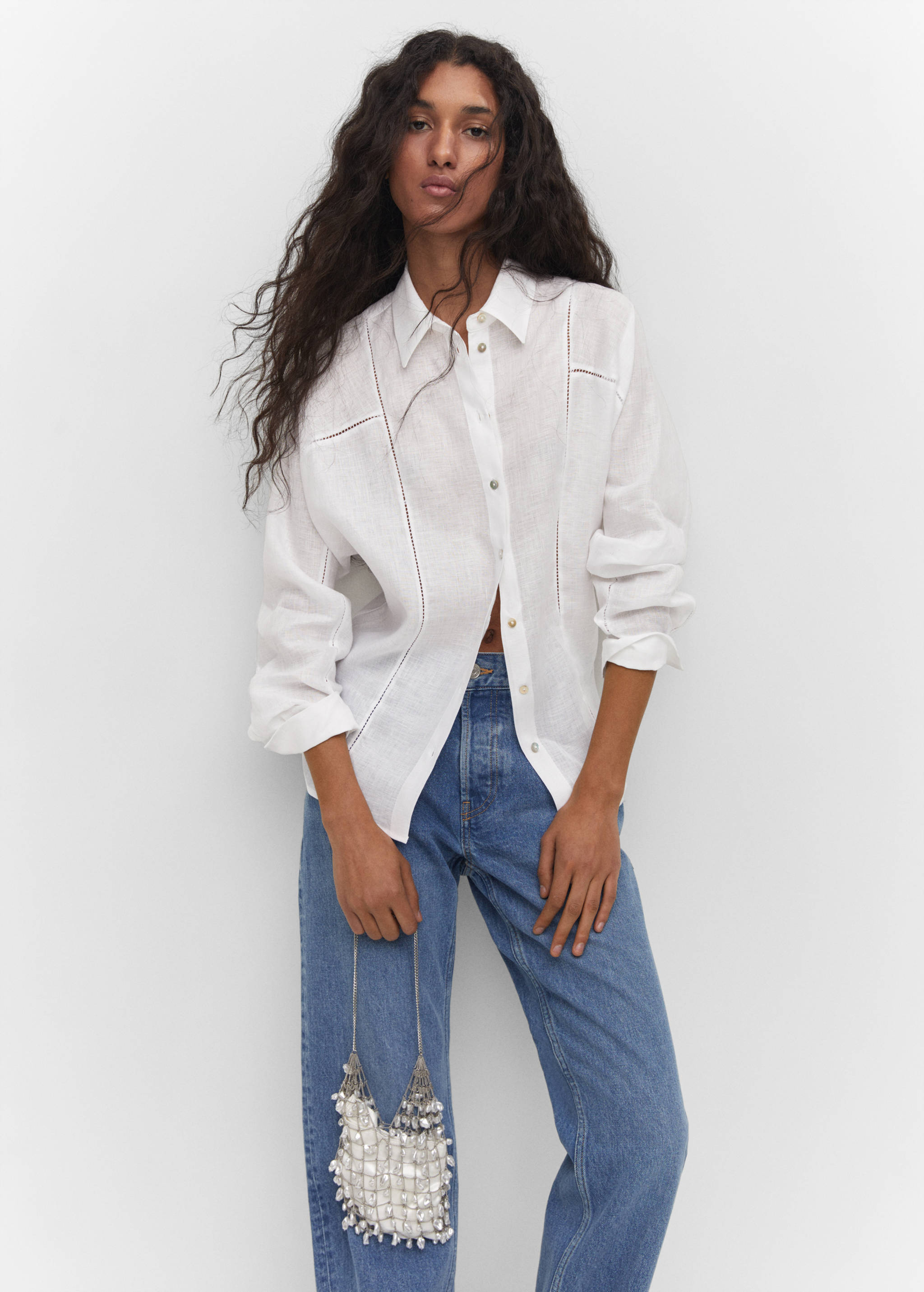 100% linen blouse - Details of the article 2