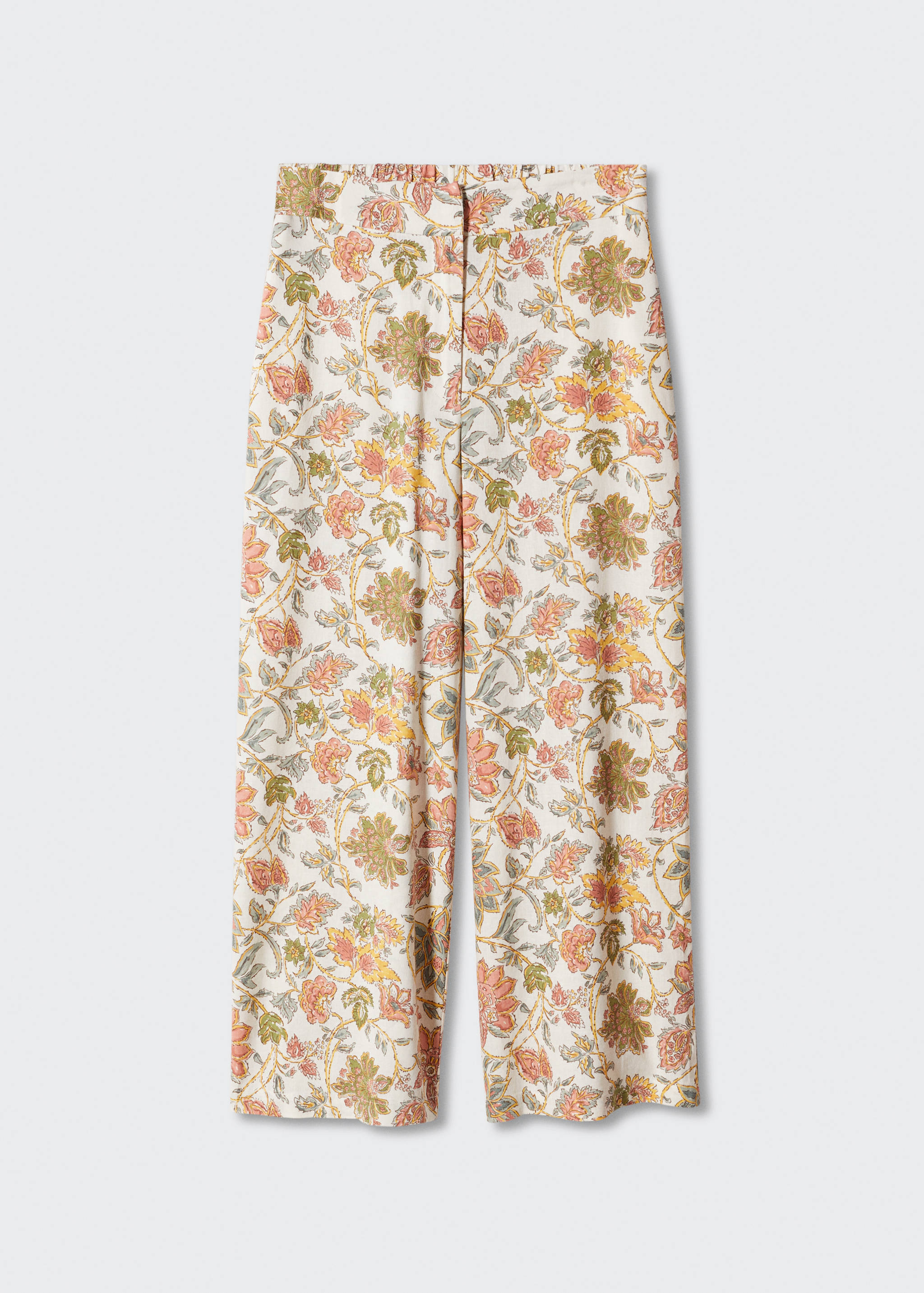 Linen floral culotte trousers - Article without model