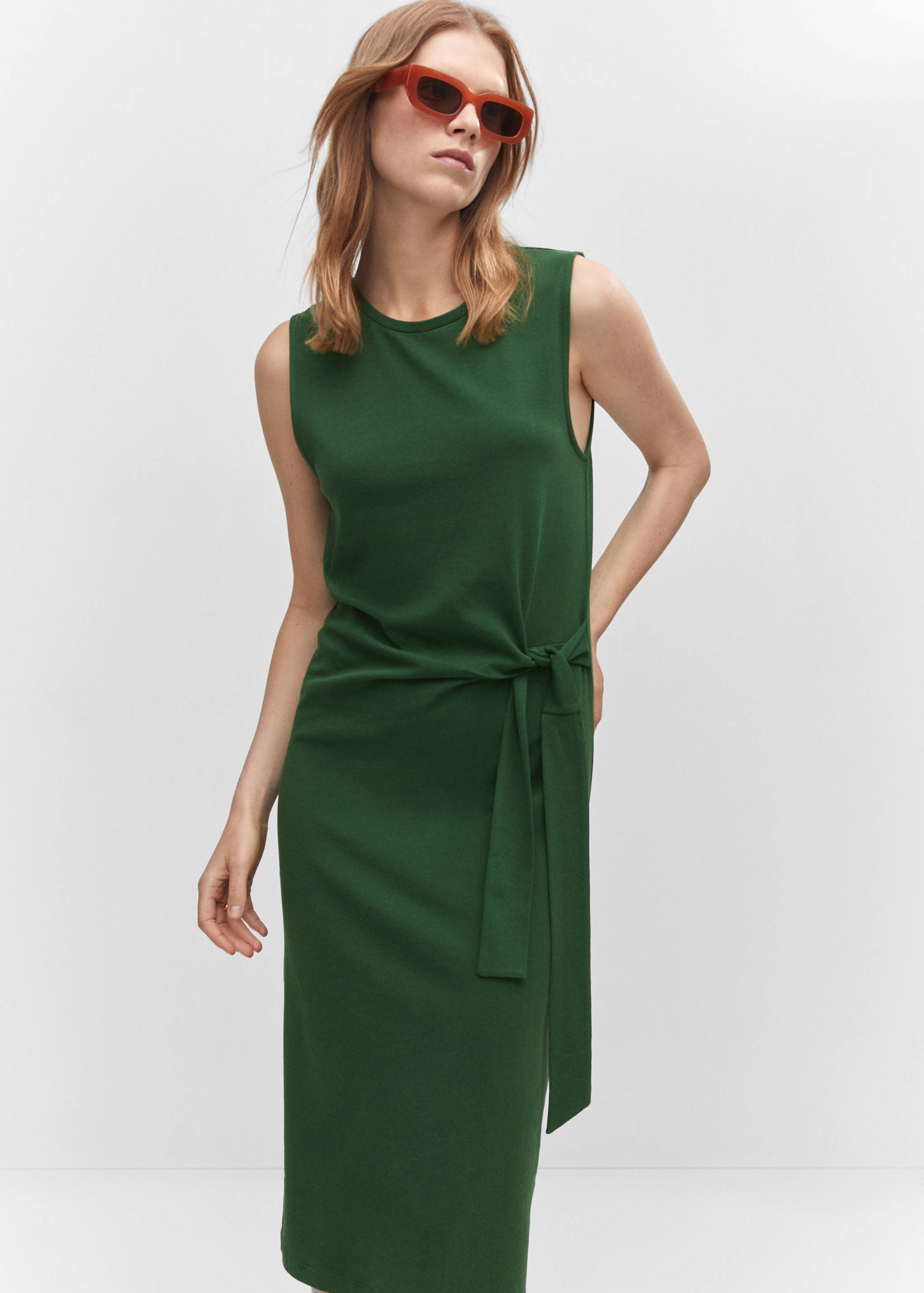 Bow cut-out detail dress - Medium plane