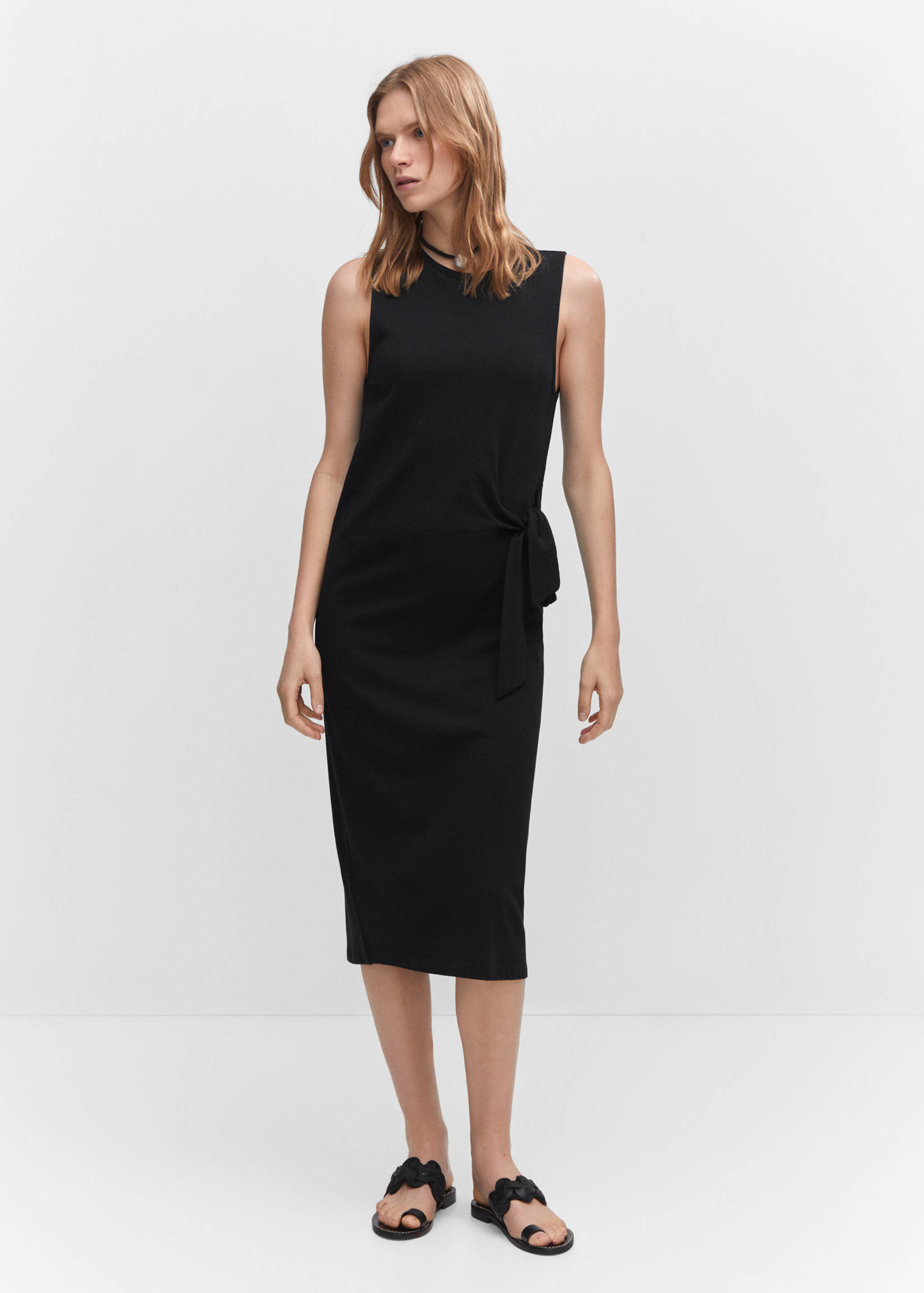 Bow cut-out detail dress - General plane