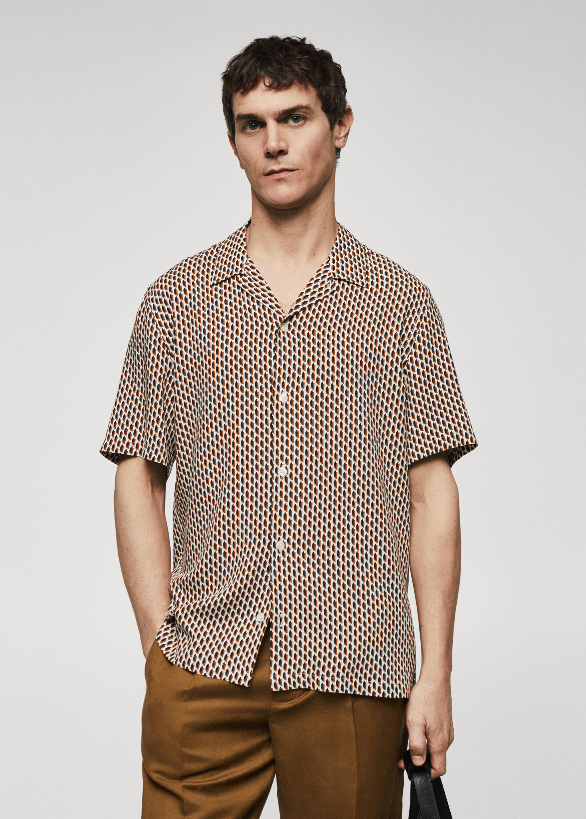 Printed short-sleeved shirt - Medium plane