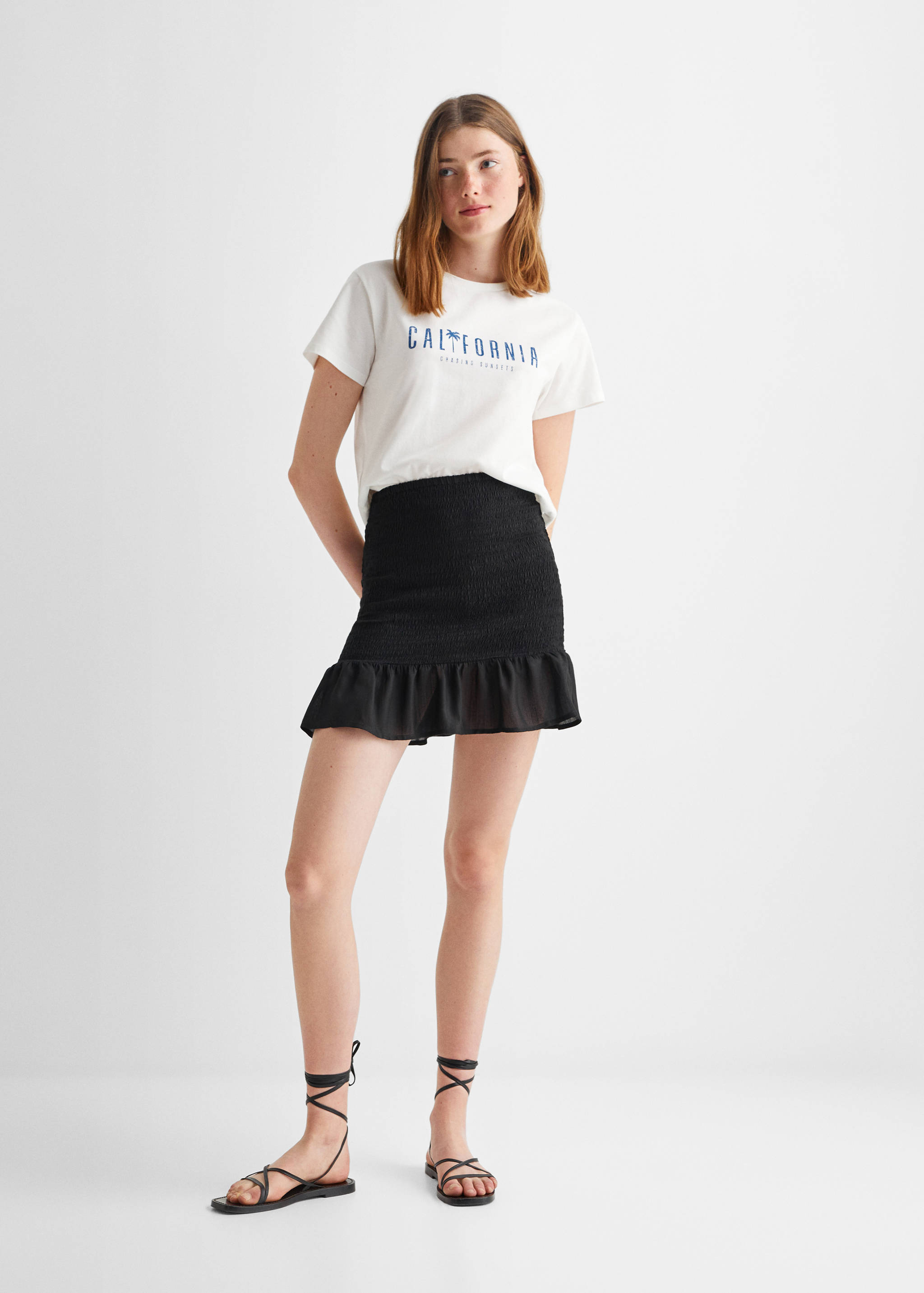 Faldilla frunzida volant - Pla general