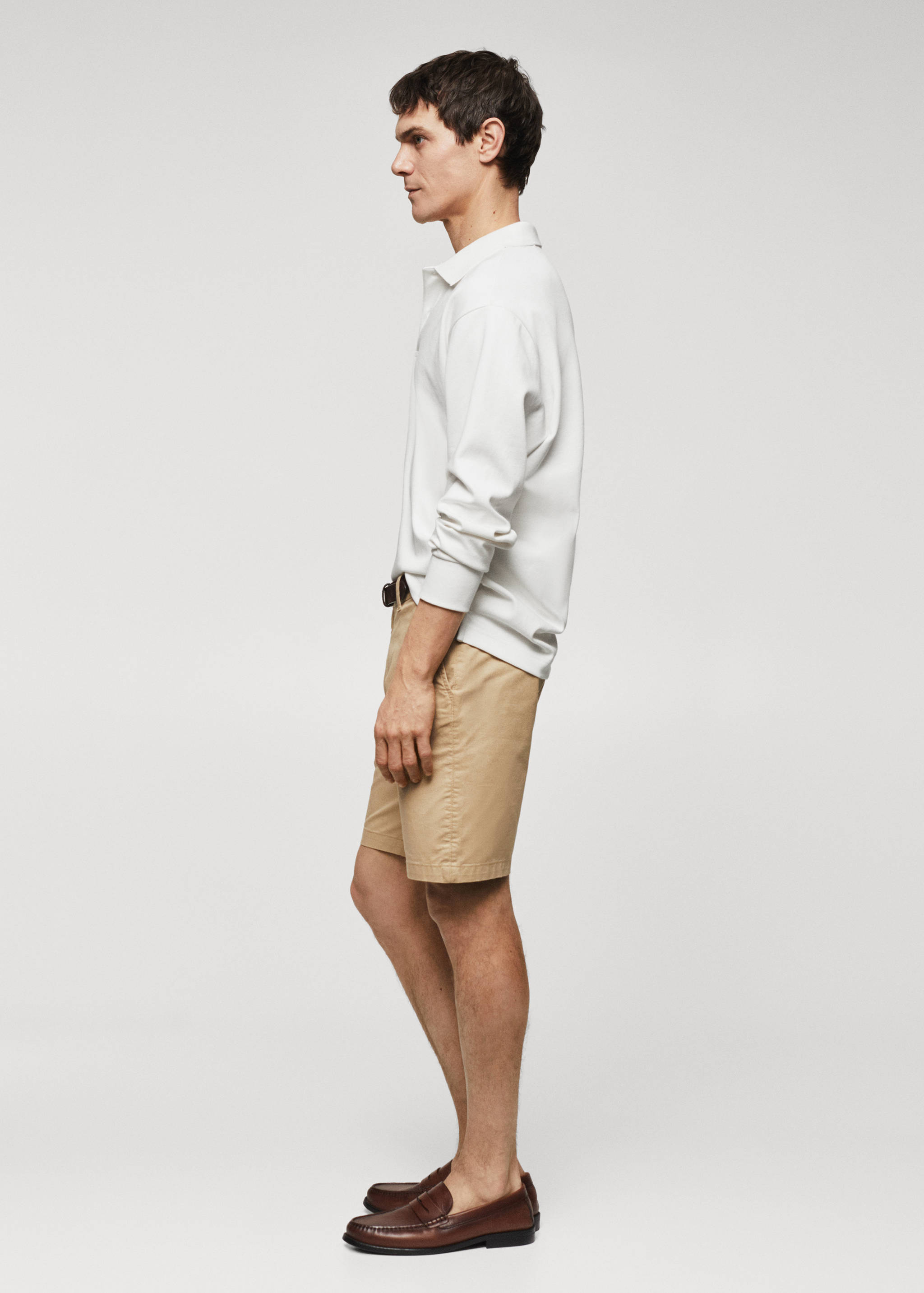 Langärmliges Baumwoll-Poloshirt - Detail des Artikels 1