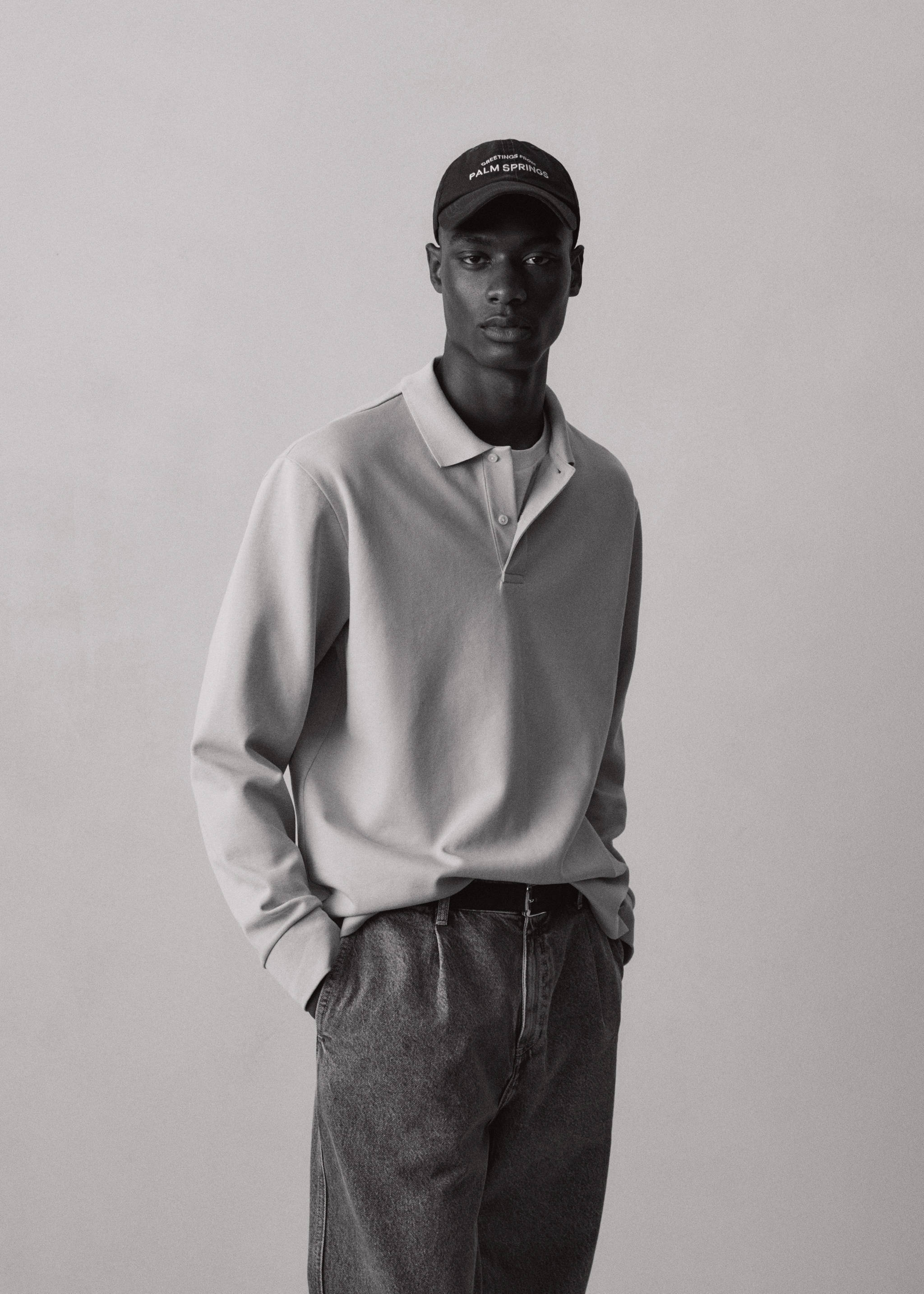 Langärmliges Baumwoll-Poloshirt - Detail des Artikels 6