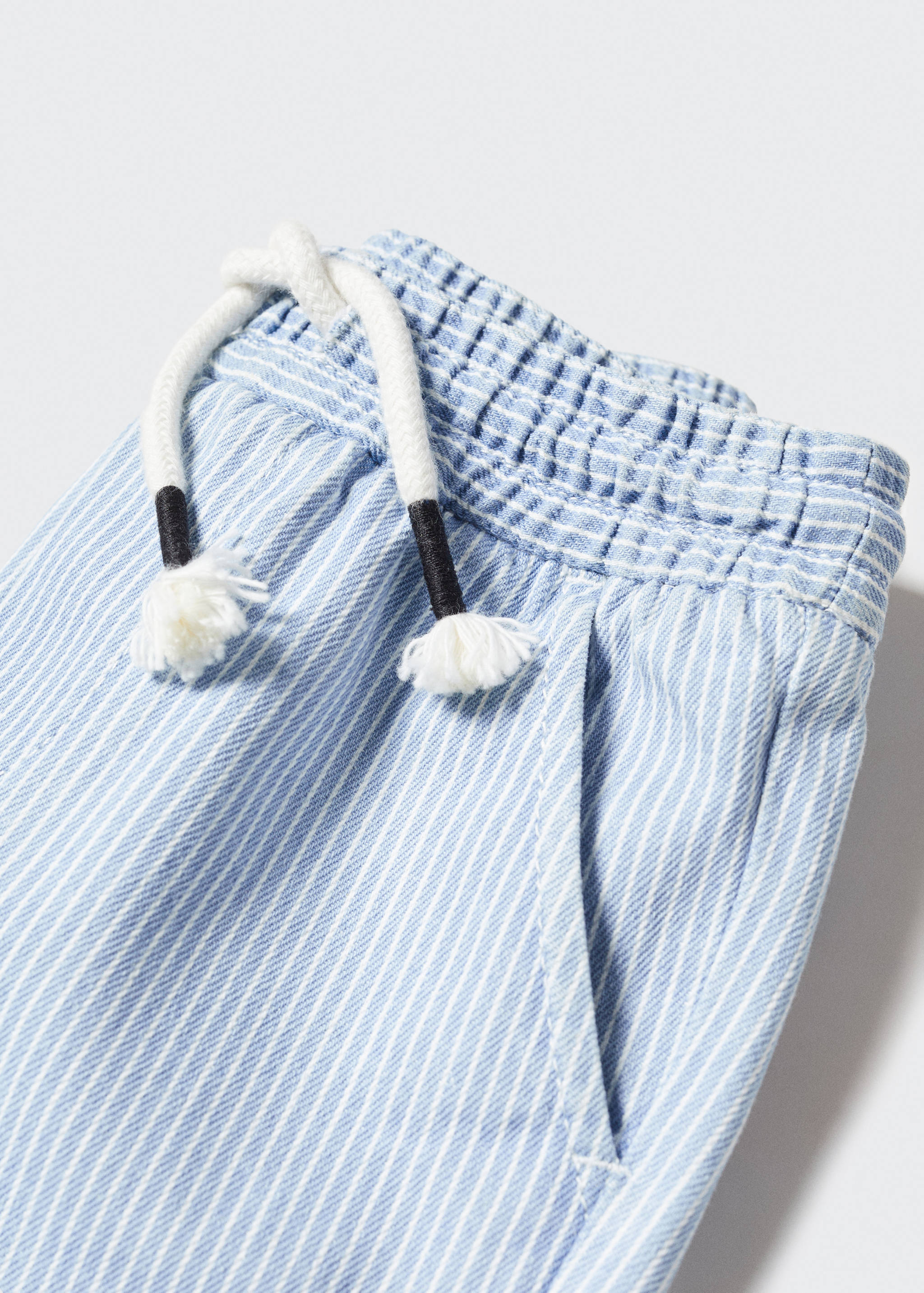 Striped cotton Bermuda shorts - Details of the article 8