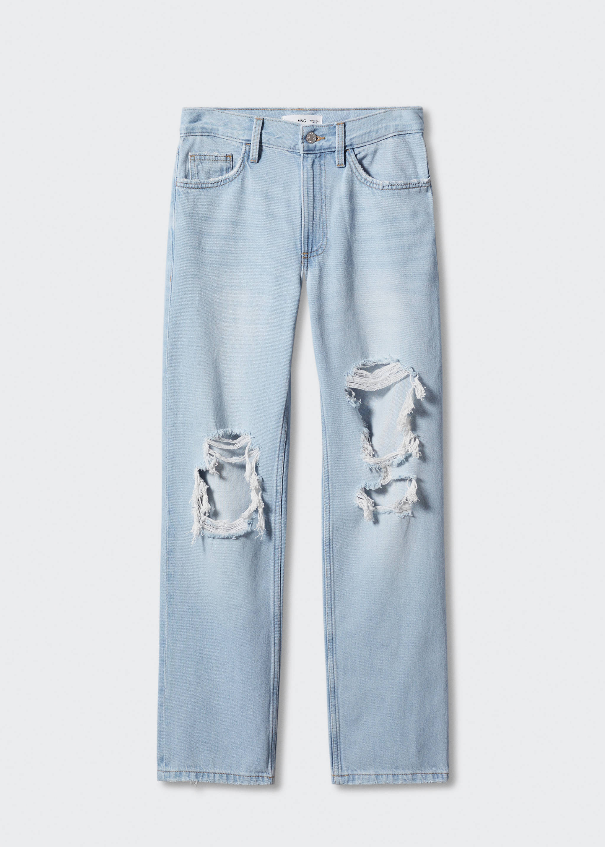 Gerade Jeans mit Zierrissen - Artikel ohne Model