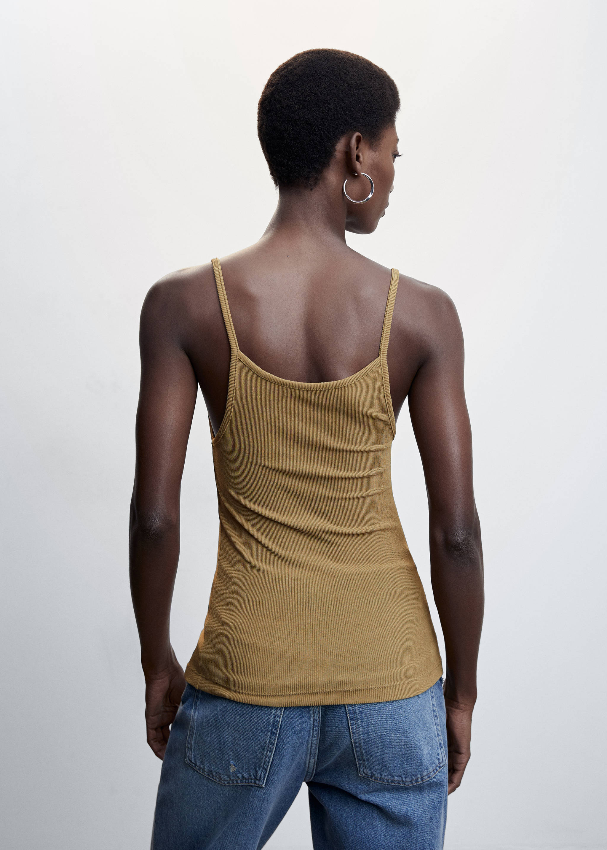 Ribbed strap top - Reverse of the article