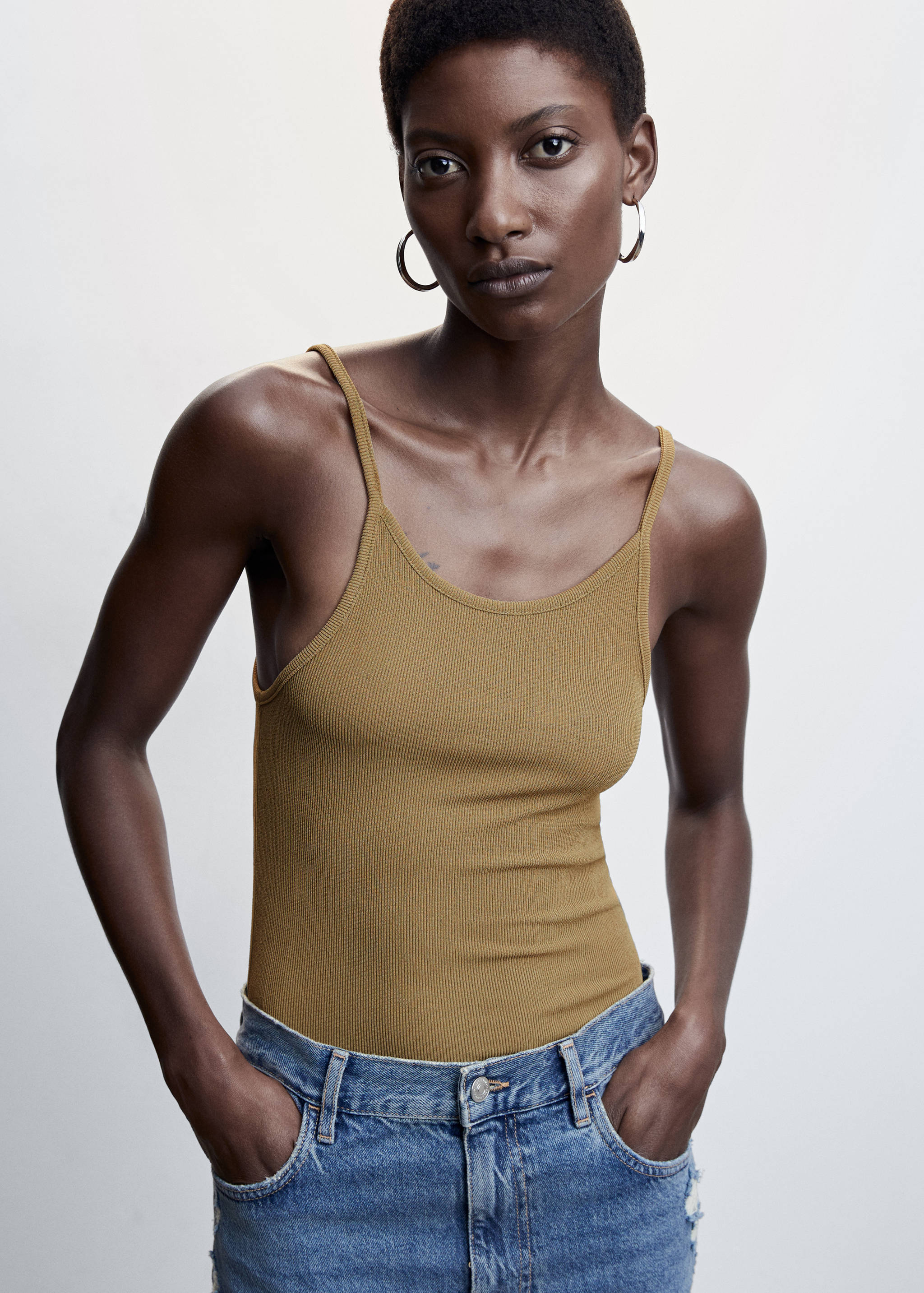 Ribbed strap top - Details of the article 1