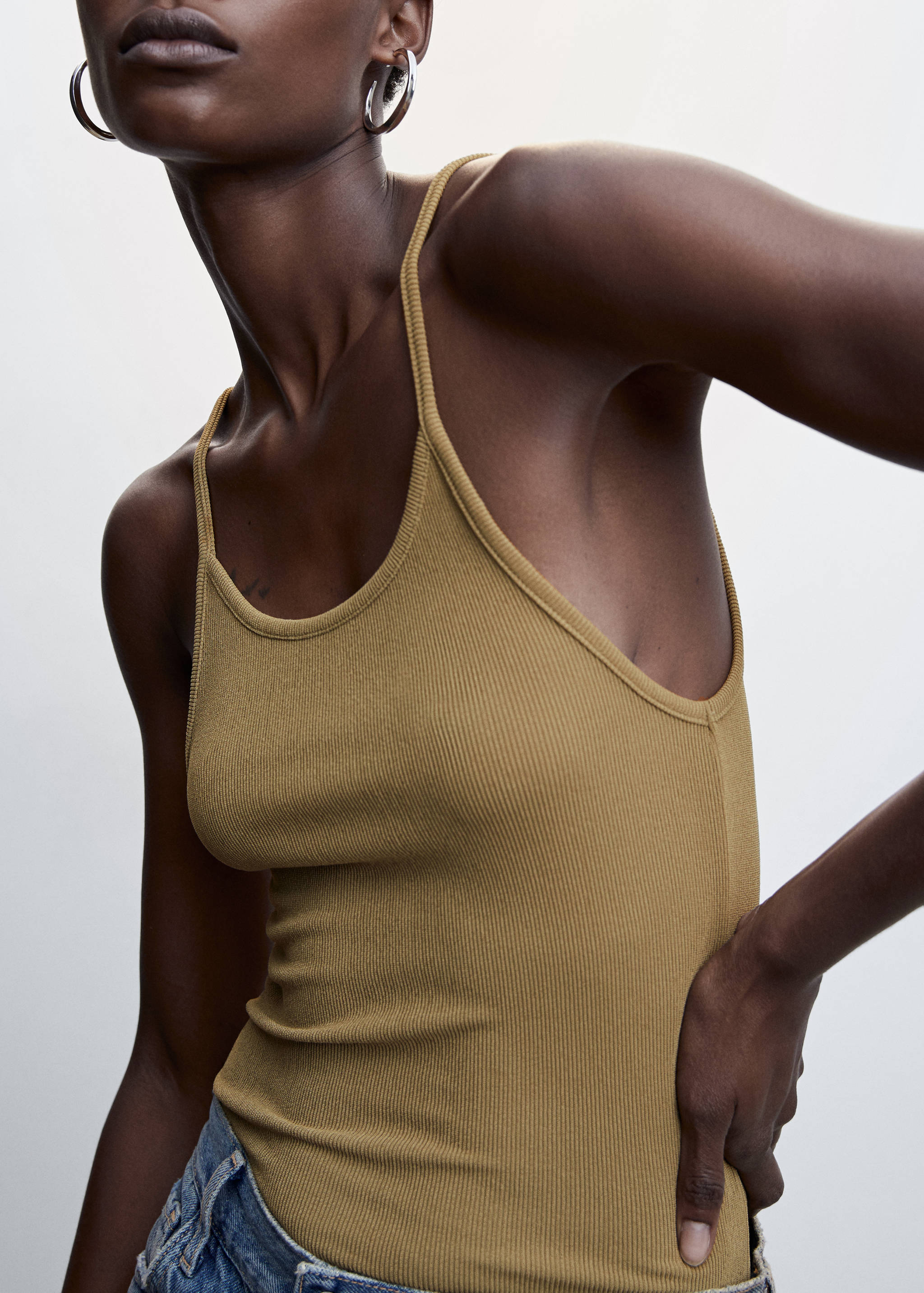 Ribbed strap top - Details of the article 6