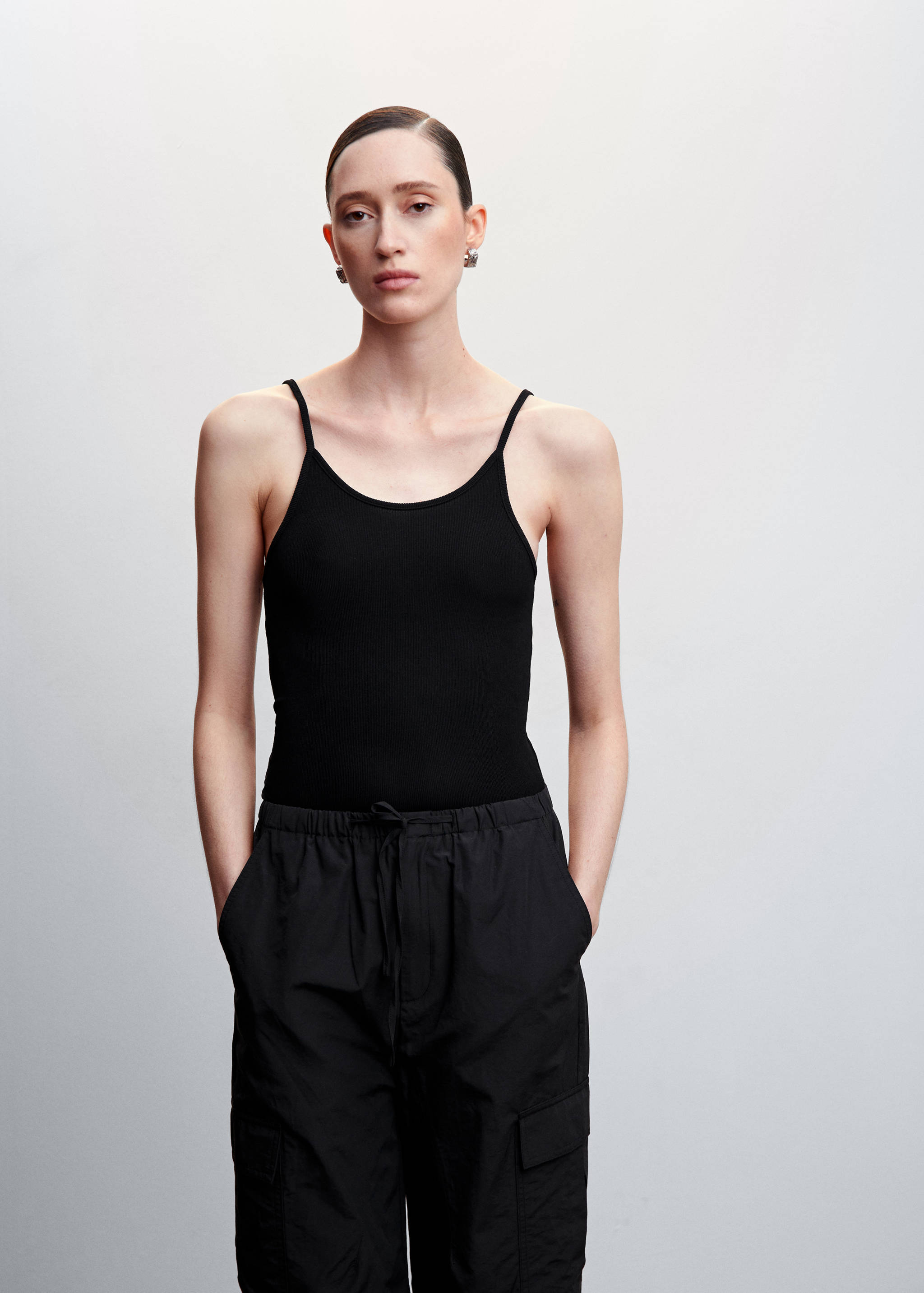 Ribbed strap top - Medium plane