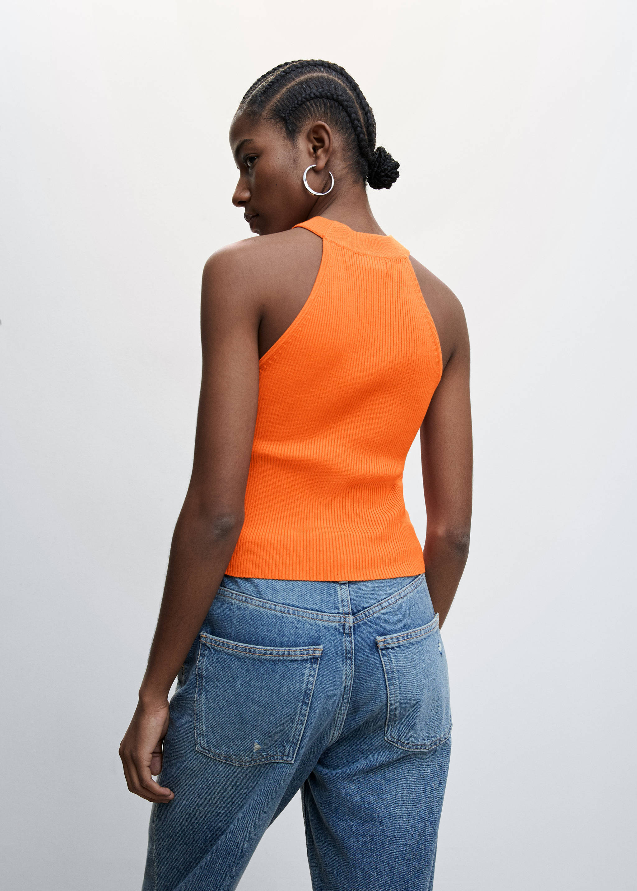 Halter-neck knitted top - Reverse of the article