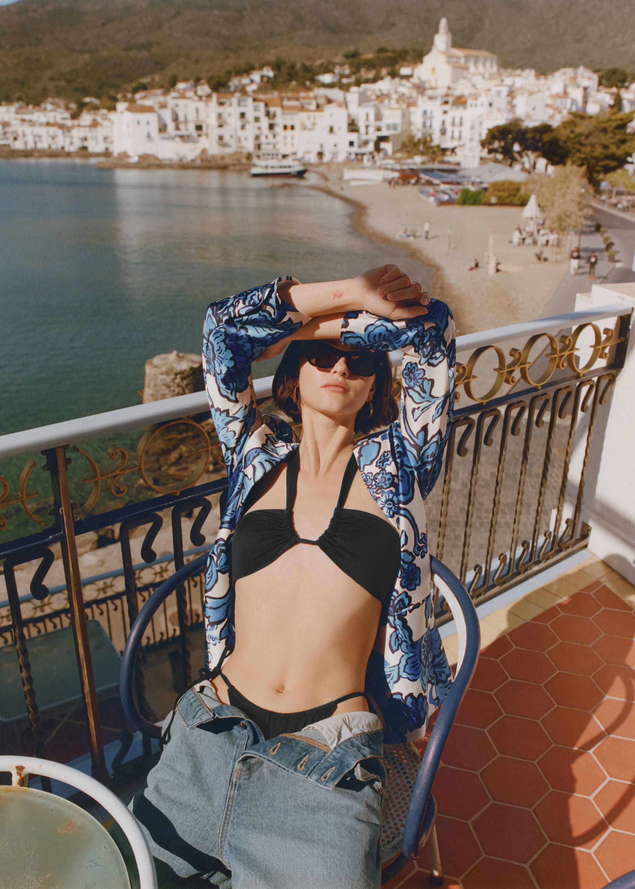 Satin printed blazer - Details of the article 6